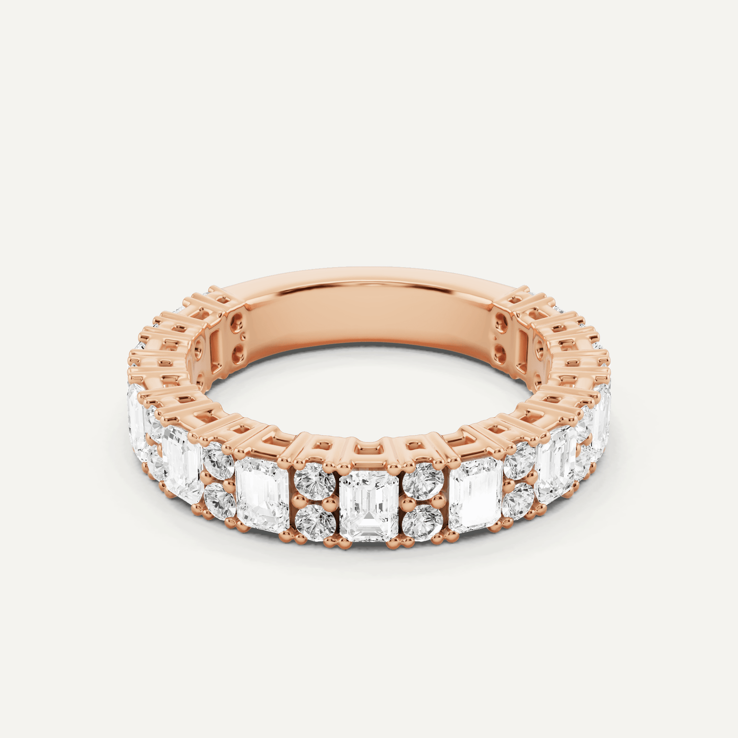 1 1/2 ctw Emerald Diamond Fashion Band - Lotus Diamond