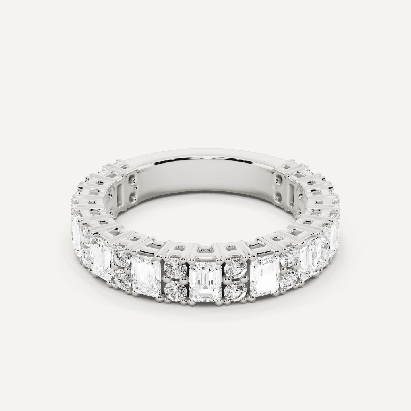 1 1/2 ctw Emerald Diamond Fashion Band - Lotus Diamond