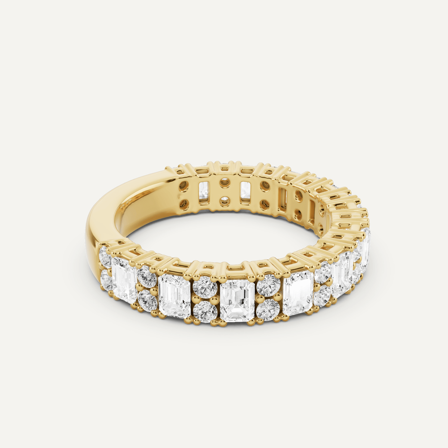 1 1/2 ctw Emerald Diamond Fashion Band - Lotus Diamond