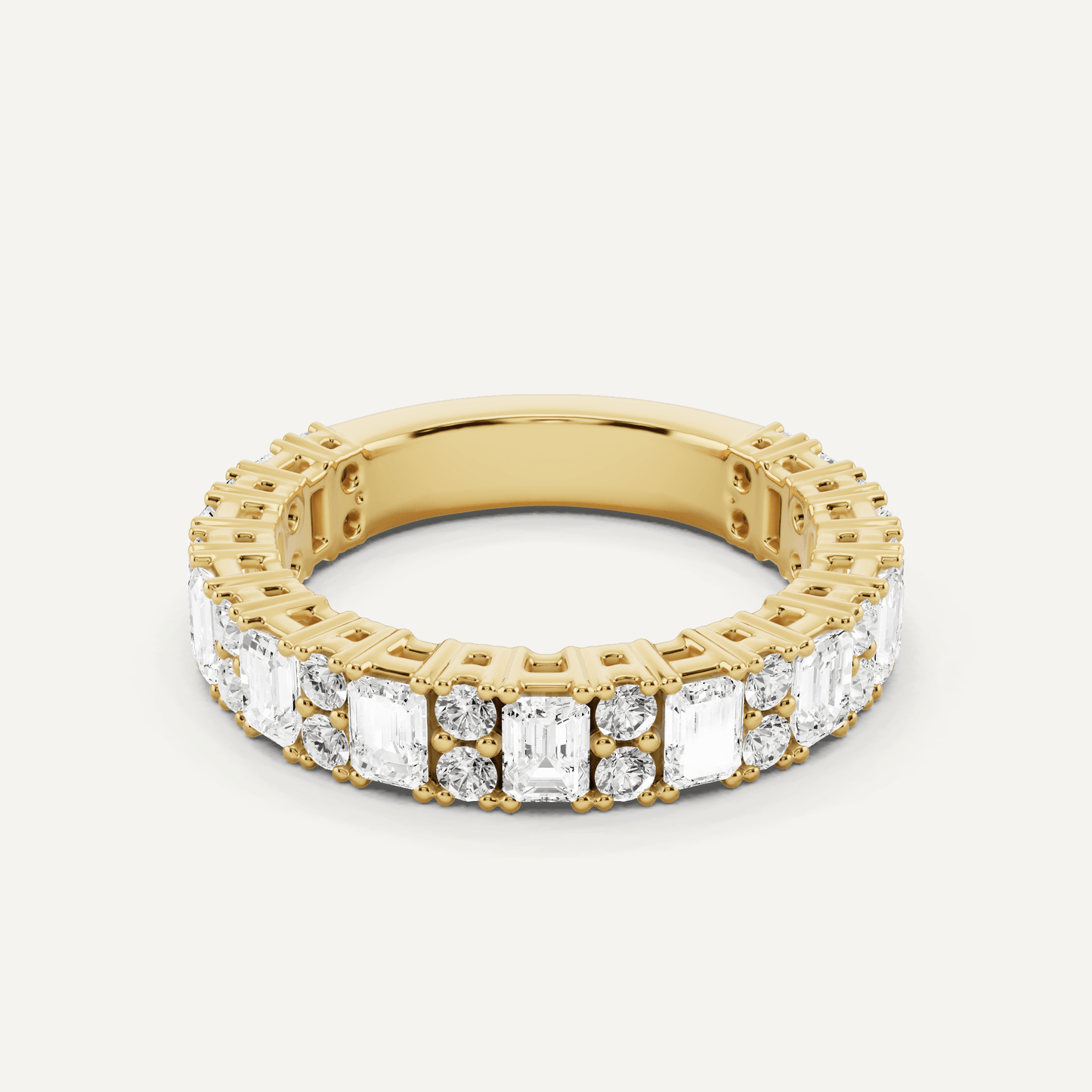 1 1/2 ctw Emerald Diamond Fashion Band - Lotus Diamond