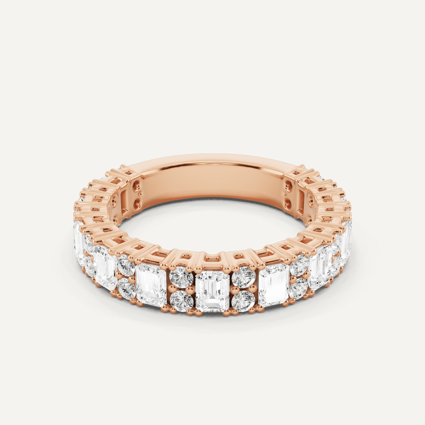 1 1/2 ctw Emerald Diamond Fashion Band - Lotus Diamond
