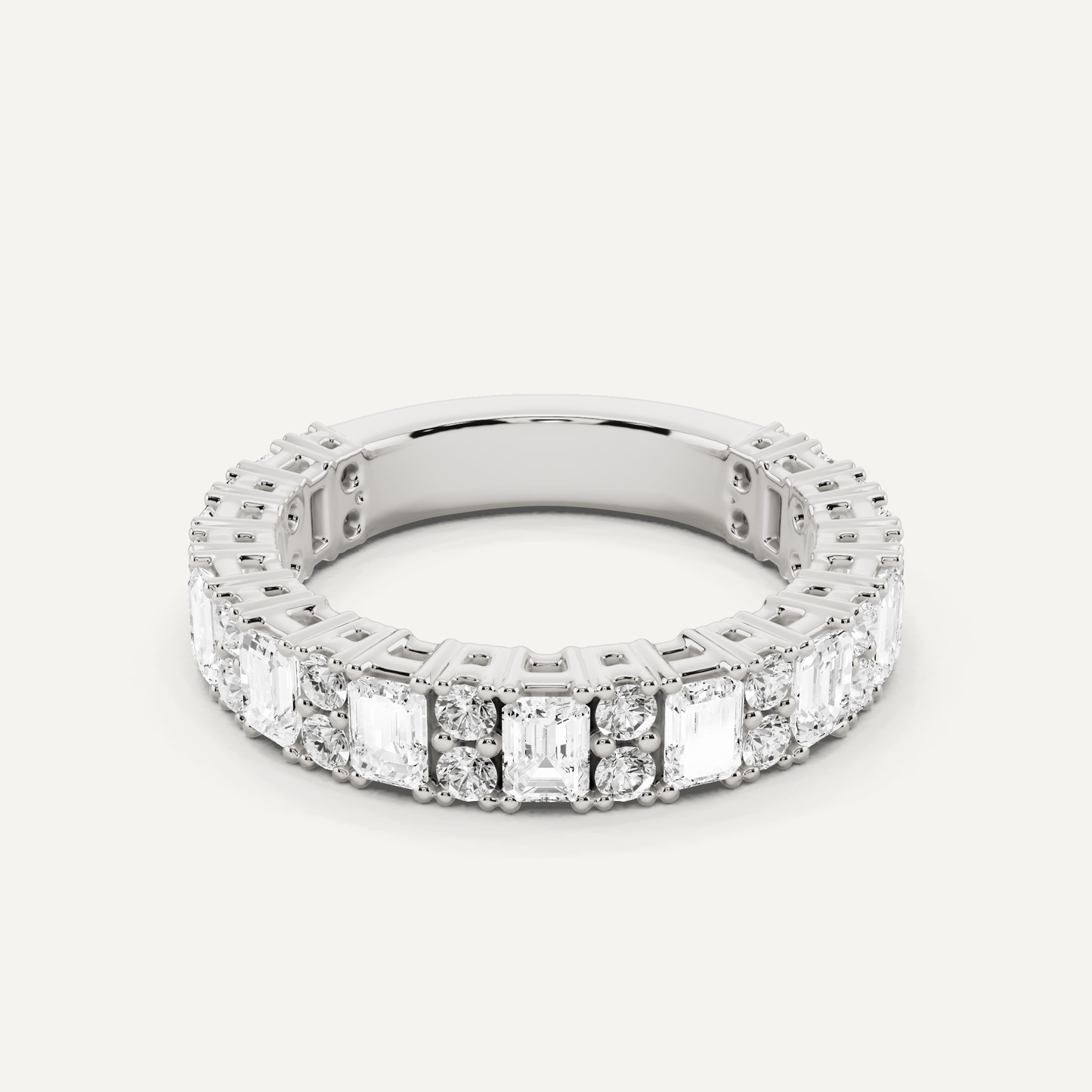1 1/2 ctw Emerald Diamond Fashion Band - Lotus Diamond