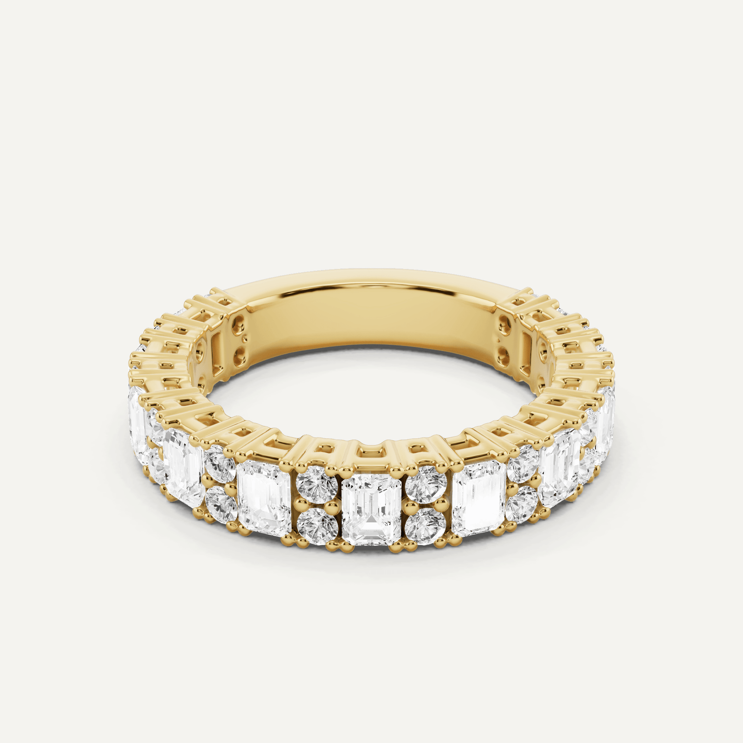 1 1/2 ctw Emerald Diamond Fashion Band - Lotus Diamond