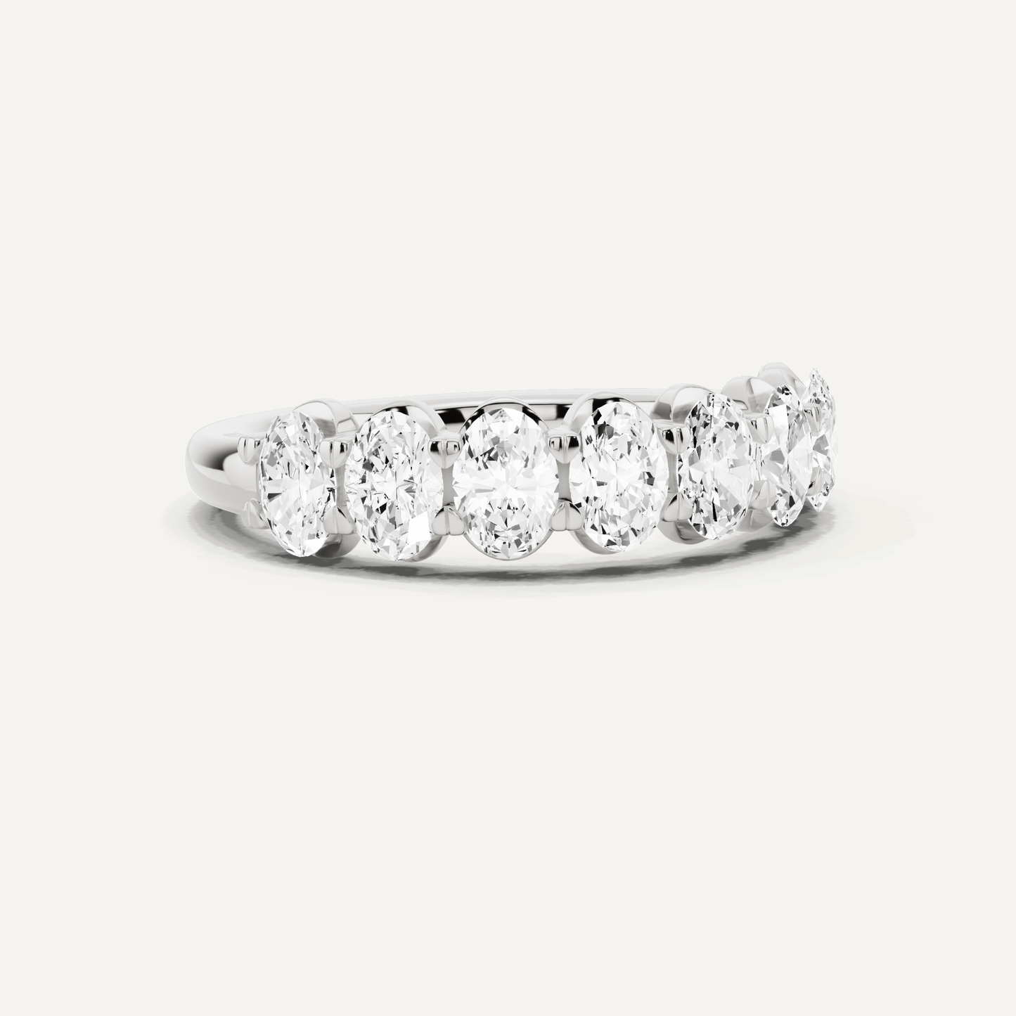 1 1/2 ctw Oval Diamond Prong Set Wedding Band - Lotus Diamond