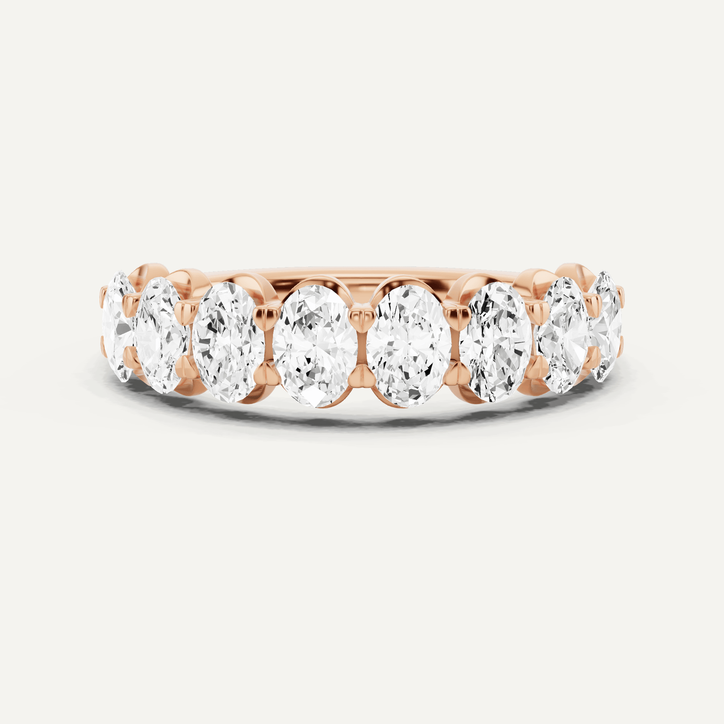 1 1/2 ctw Oval Diamond Prong Set Wedding Band - Lotus Diamond
