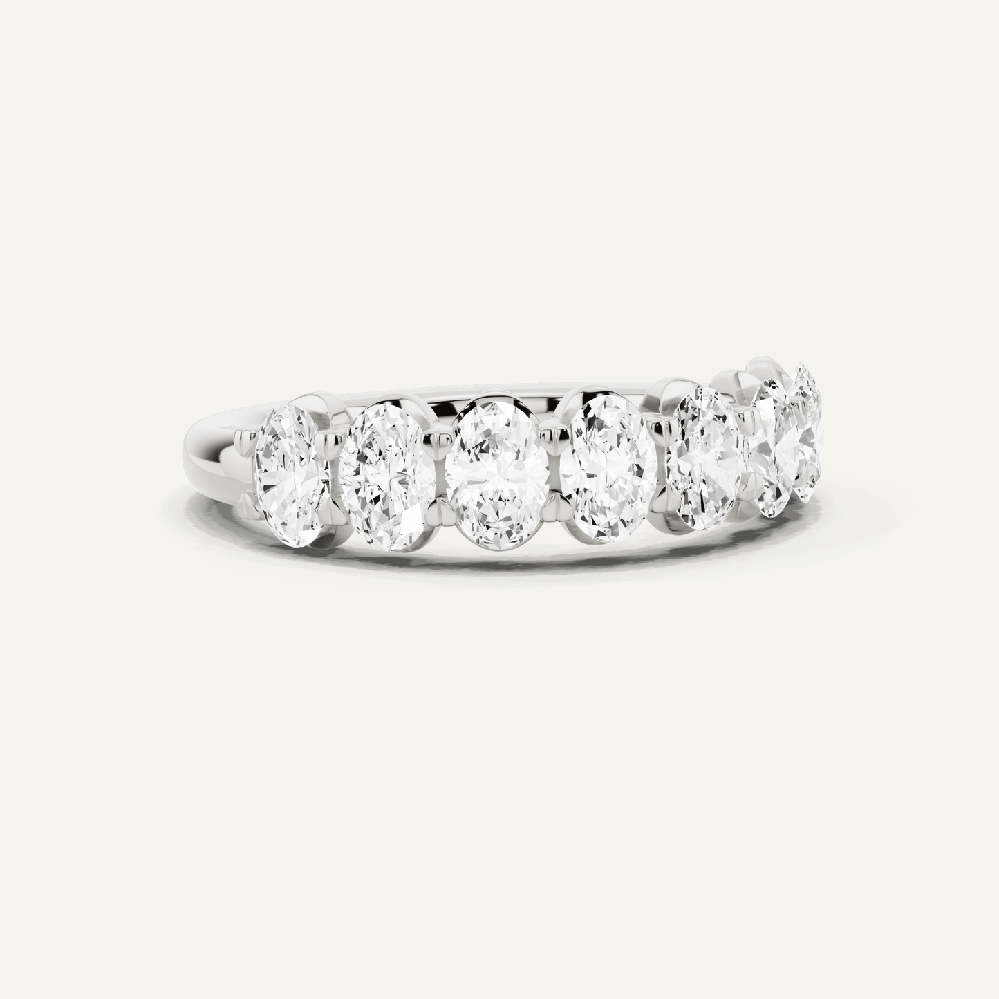1 1/2 ctw Oval Diamond Prong Set Wedding Band - Lotus Diamond