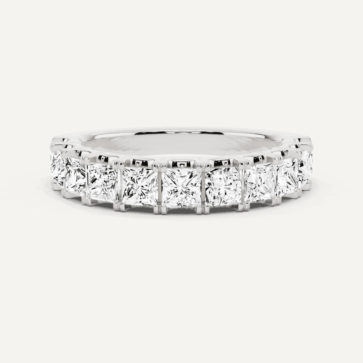 1 1/2 ctw Princess Diamond Eleven Stone Anniversary Band - Lotus Diamond