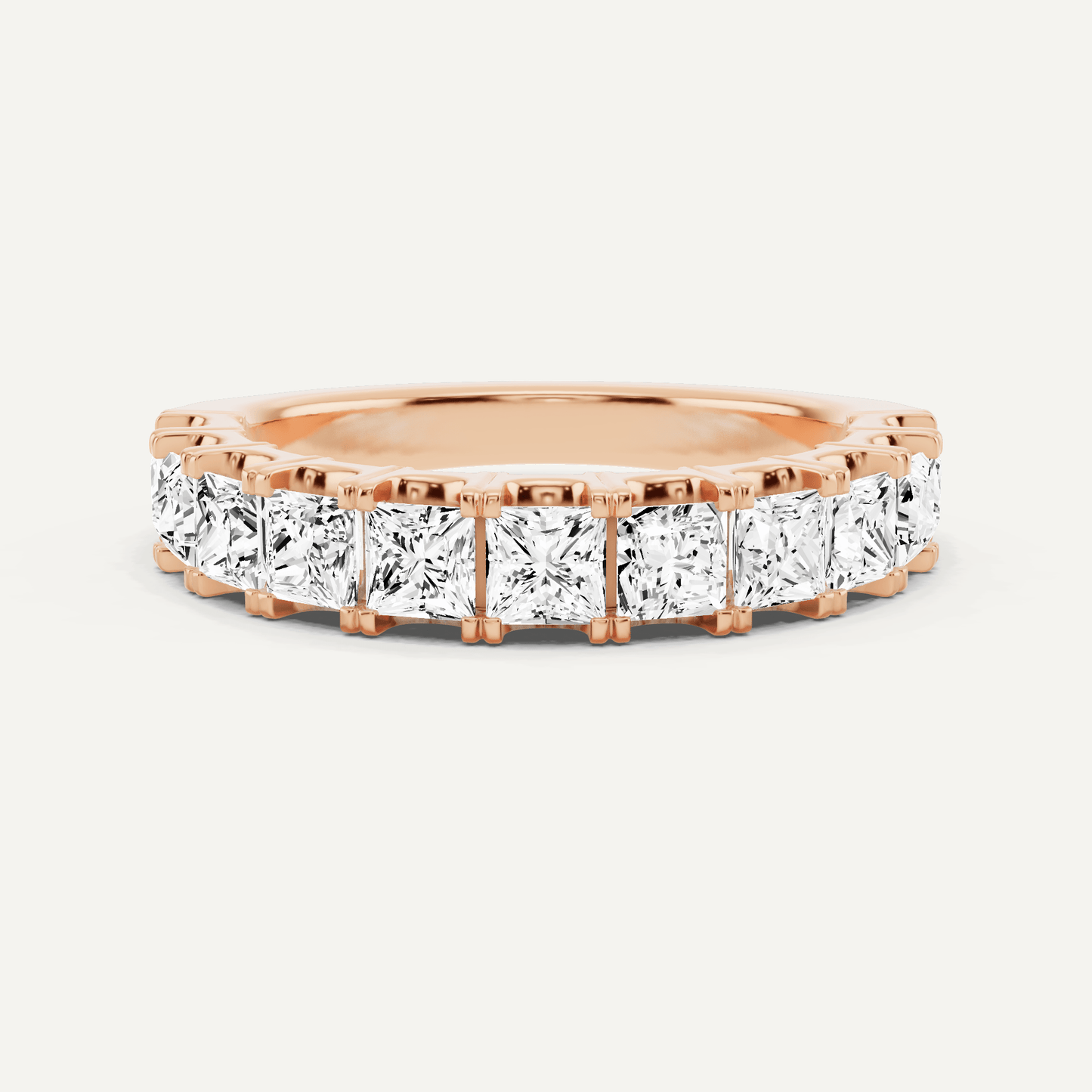 1 1/2 ctw Princess Diamond Eleven Stone Anniversary Band - Lotus Diamond