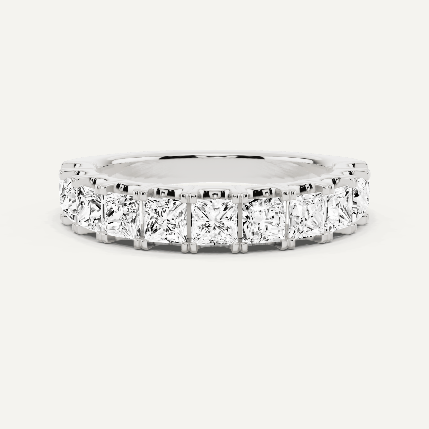 1 1/2 ctw Princess Diamond Eleven Stone Anniversary Band - Lotus Diamond