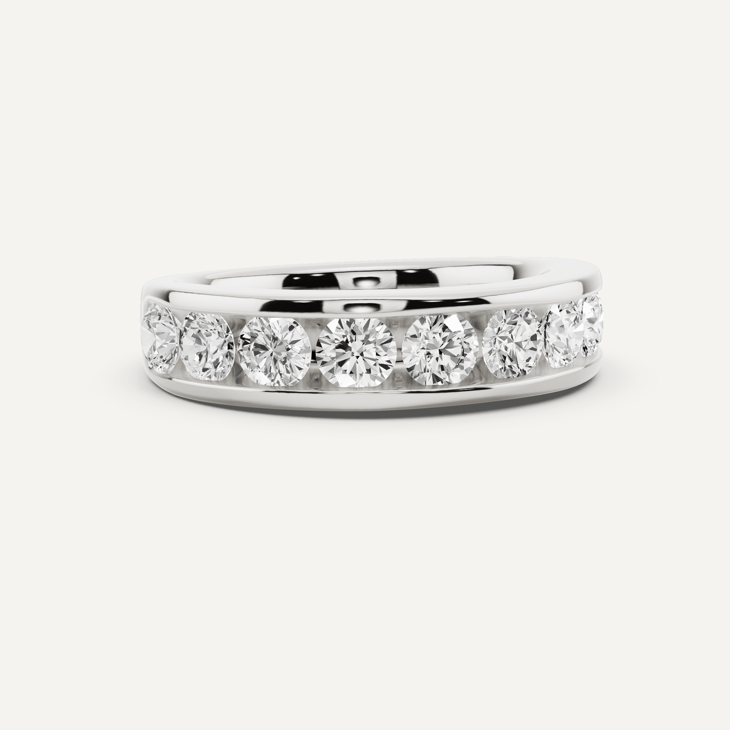 1 1/2 ctw Round Diamond Channel Set Wedding Band - Lotus Diamond