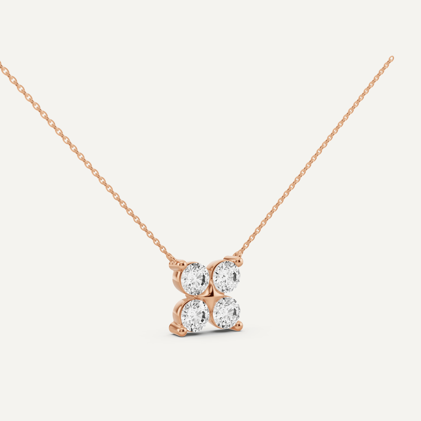 1 1/2 ctw Round Diamond Four Stone Fashion Pendant - Lotus Diamond