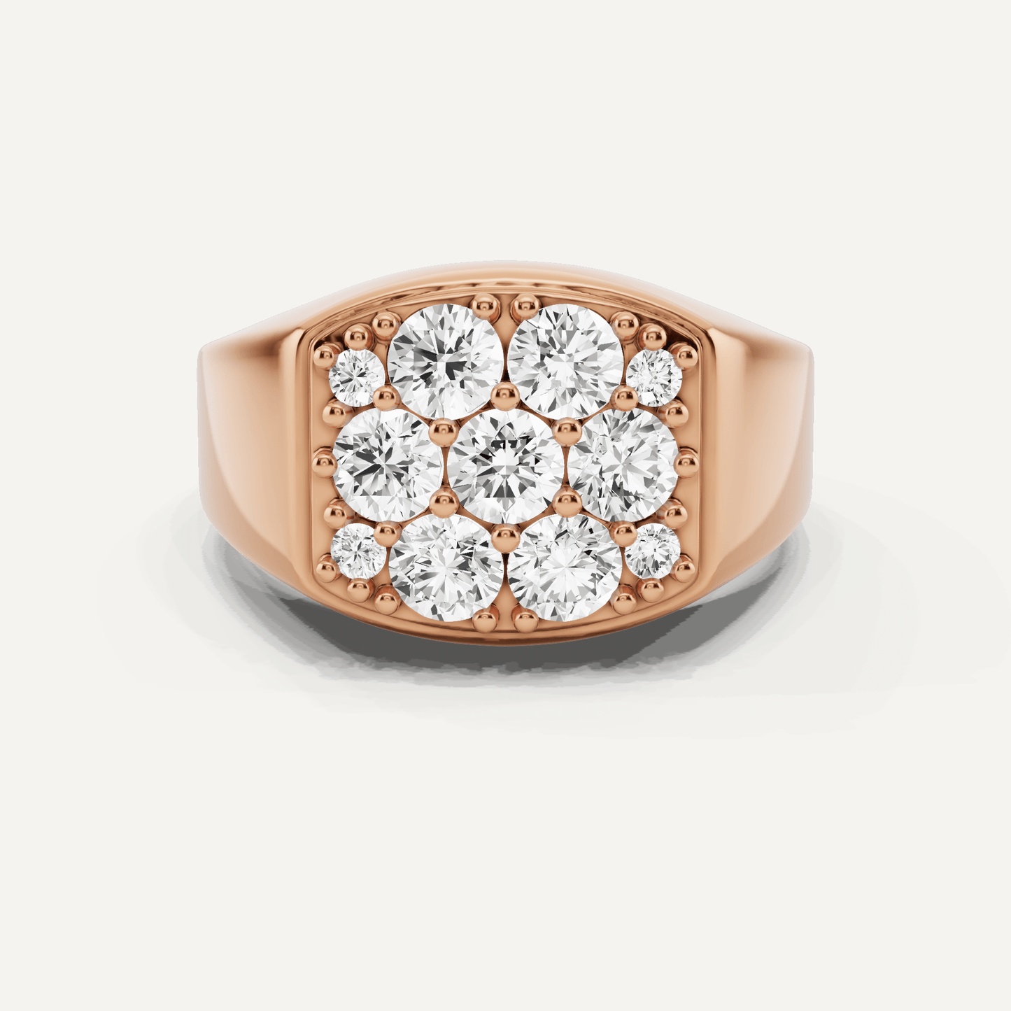1 1/2 ctw Round Diamond Men's Ring - Lotus Diamond