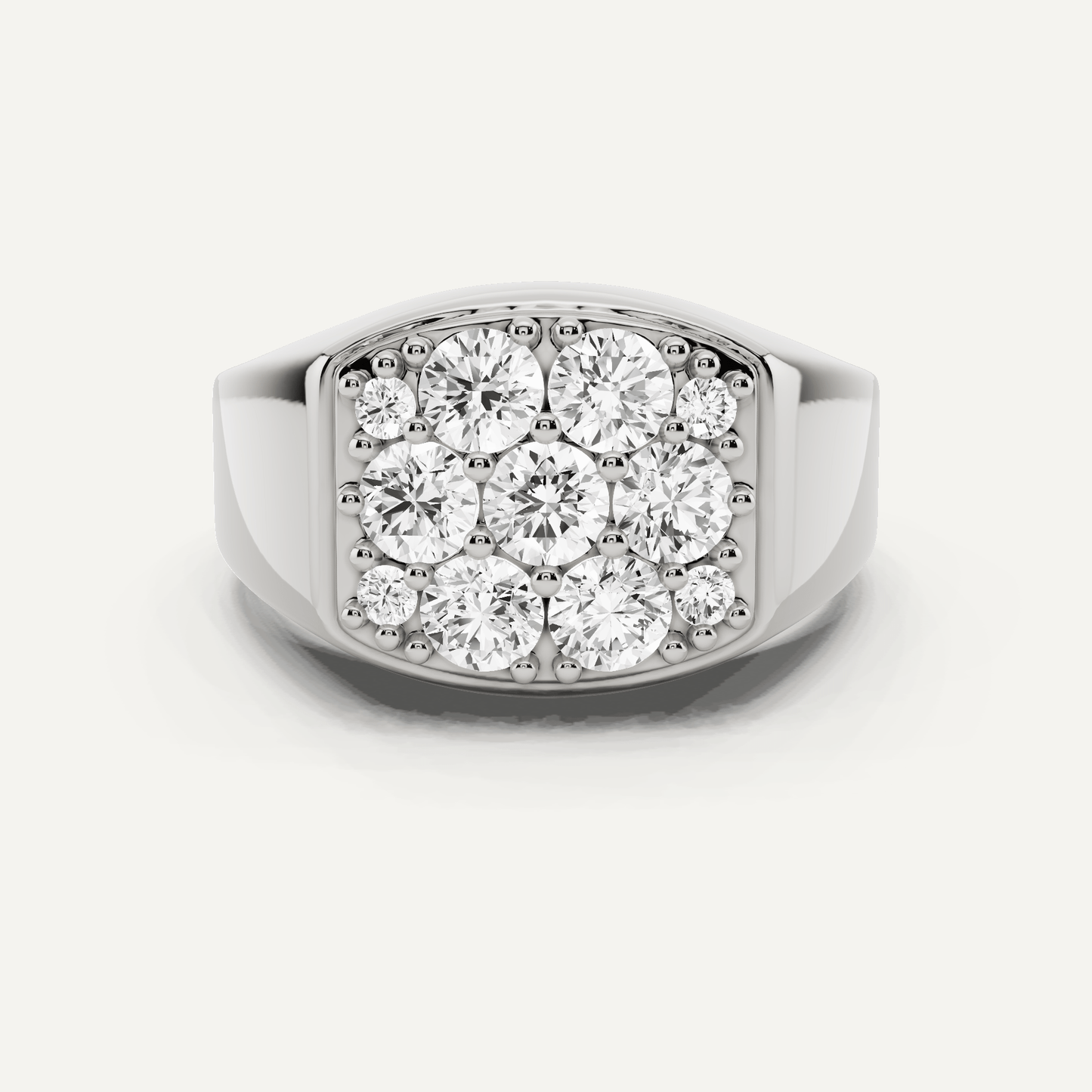 1 1/2 ctw Round Diamond Men's Ring - Lotus Diamond