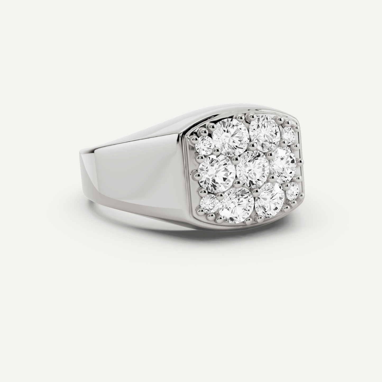 1 1/2 ctw Round Diamond Men's Ring - Lotus Diamond