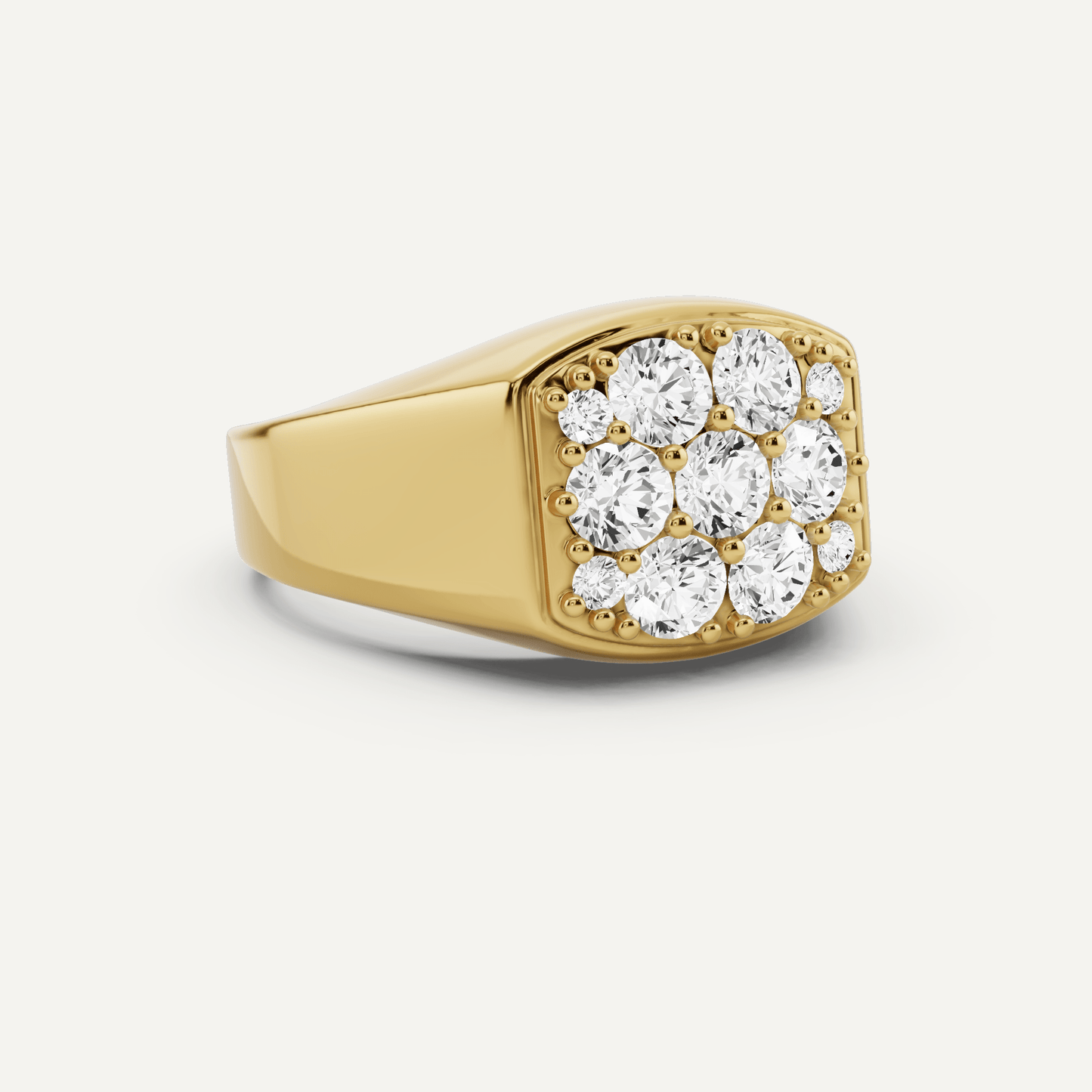 1 1/2 ctw Round Diamond Men's Ring - Lotus Diamond