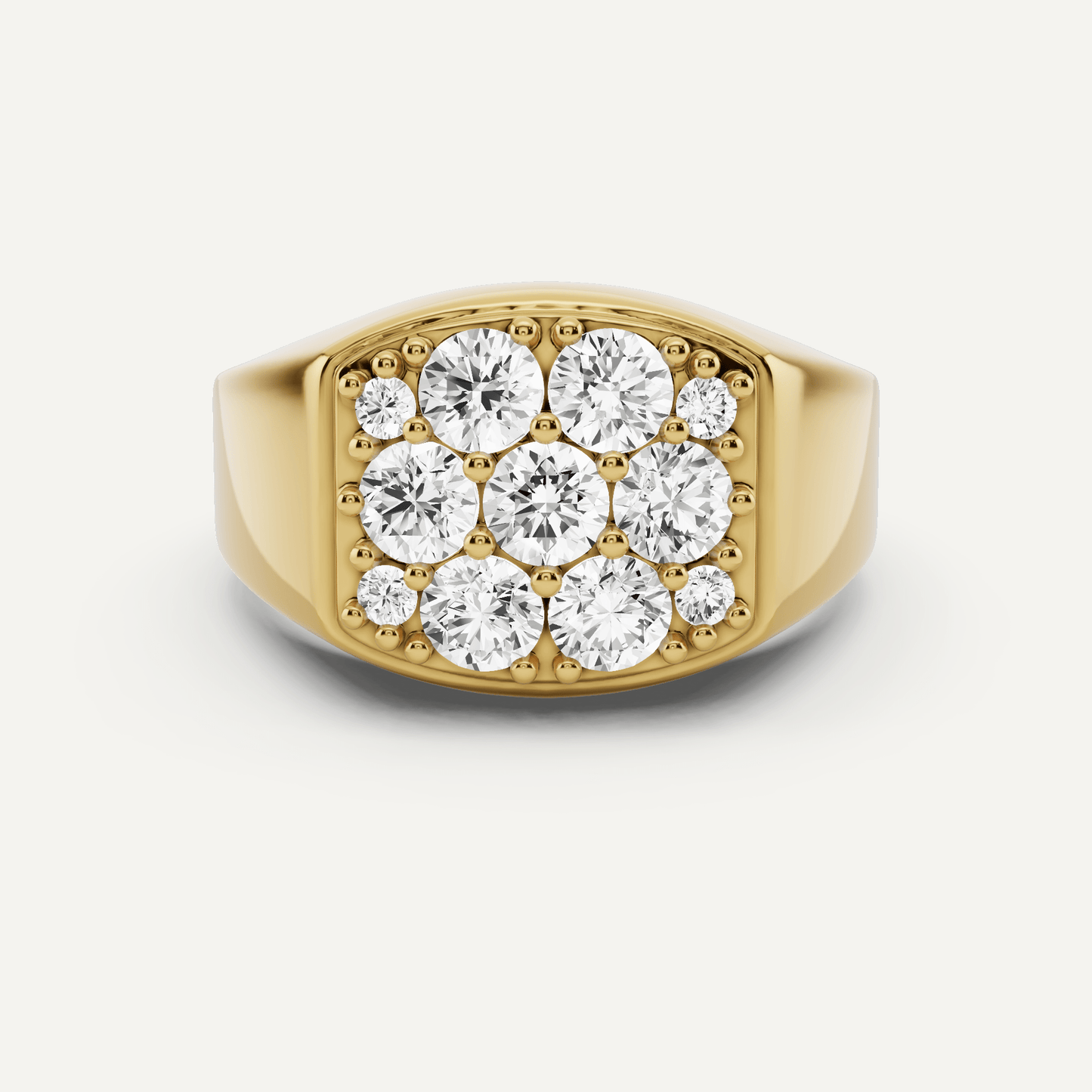 1 1/2 ctw Round Diamond Men's Ring - Lotus Diamond