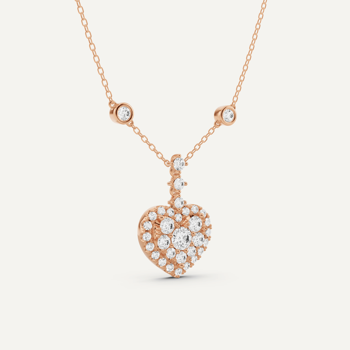 1 1/4 ctw Round Diamond Heart Fashion Pendant - Lotus Diamond
