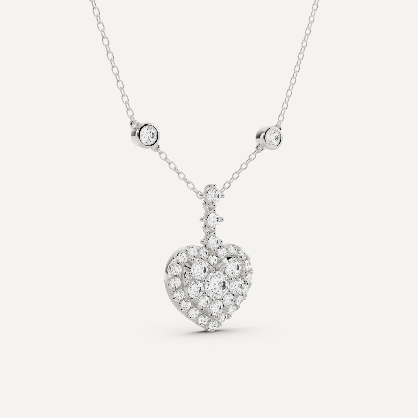 1 1/4 ctw Round Diamond Heart Fashion Pendant - Lotus Diamond