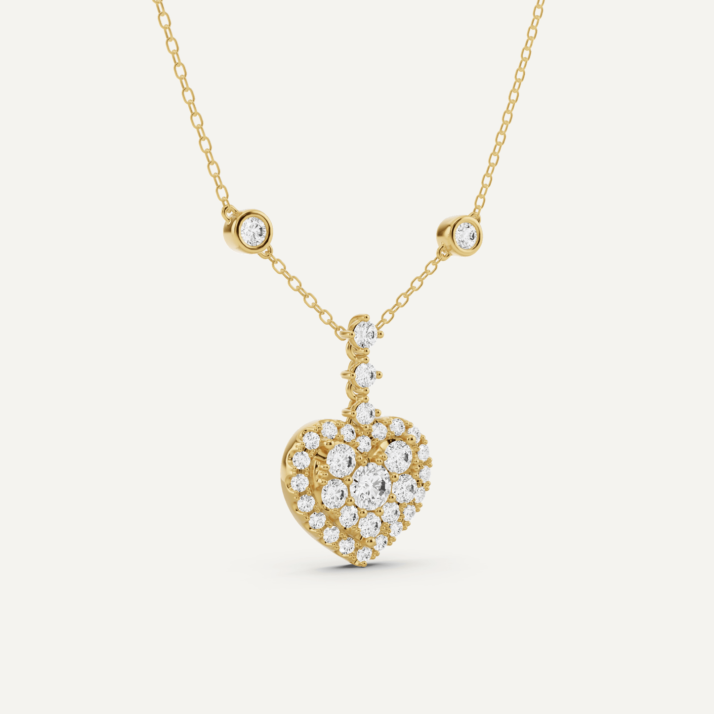 1 1/4 ctw Round Diamond Heart Fashion Pendant - Lotus Diamond