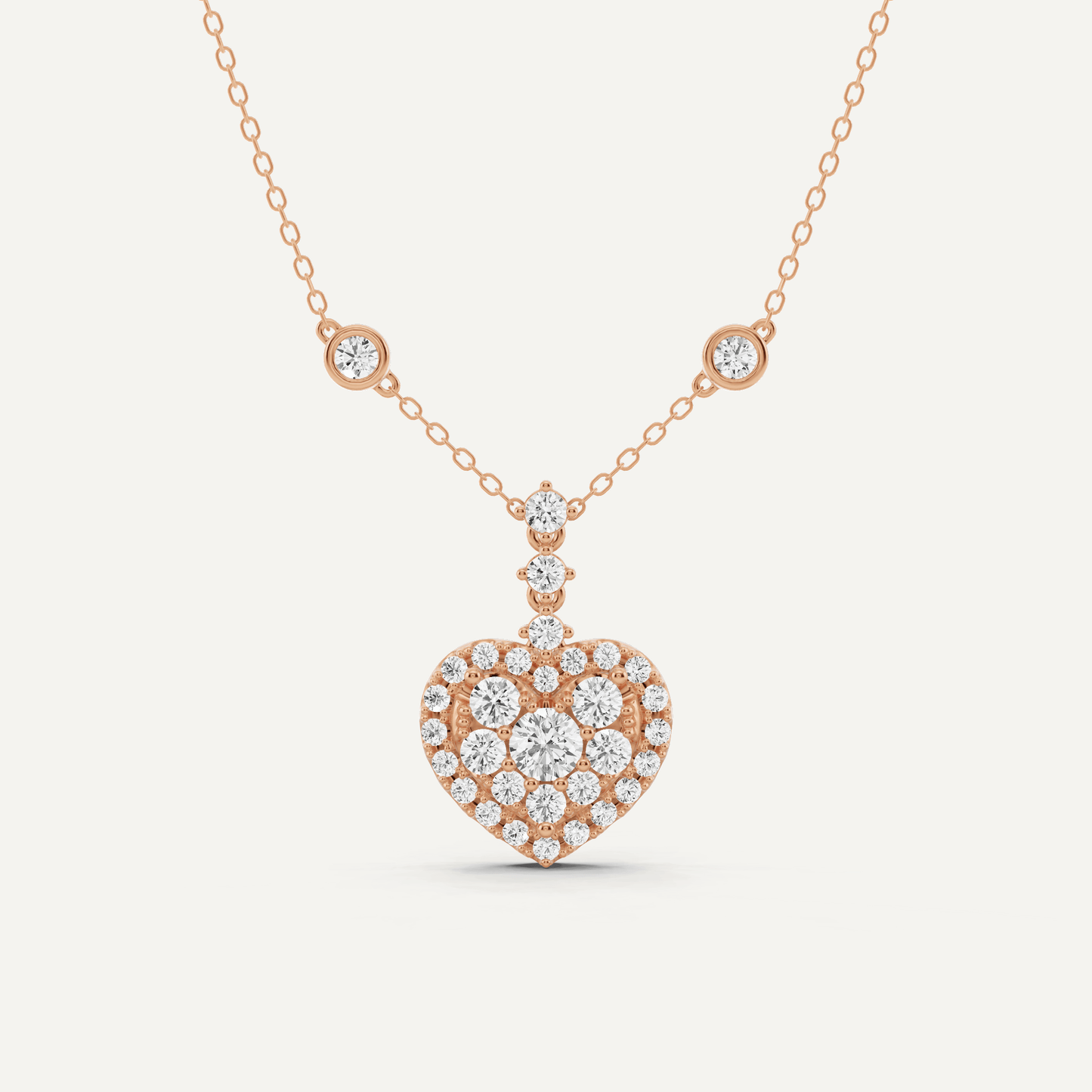 1 1/4 ctw Round Diamond Heart Fashion Pendant - Lotus Diamond
