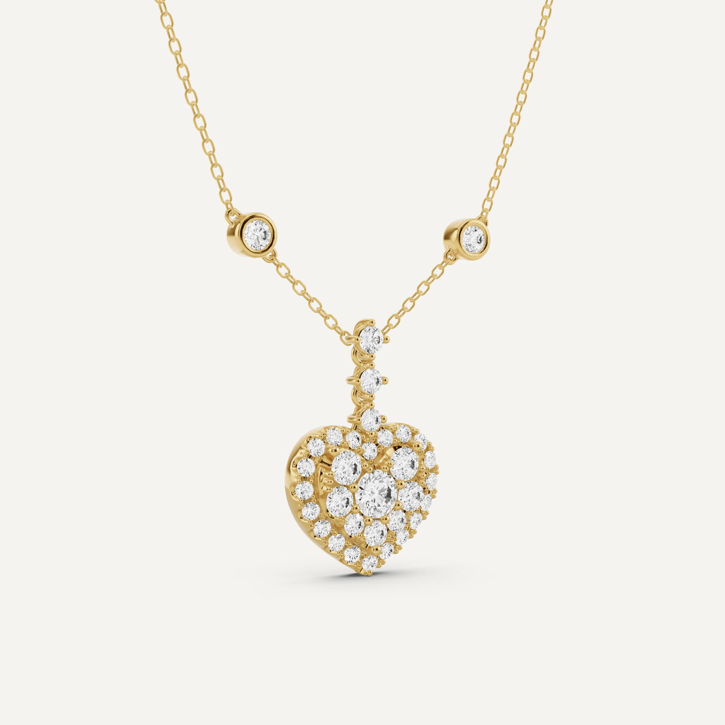 1 1/4 ctw Round Diamond Heart Fashion Pendant - Lotus Diamond