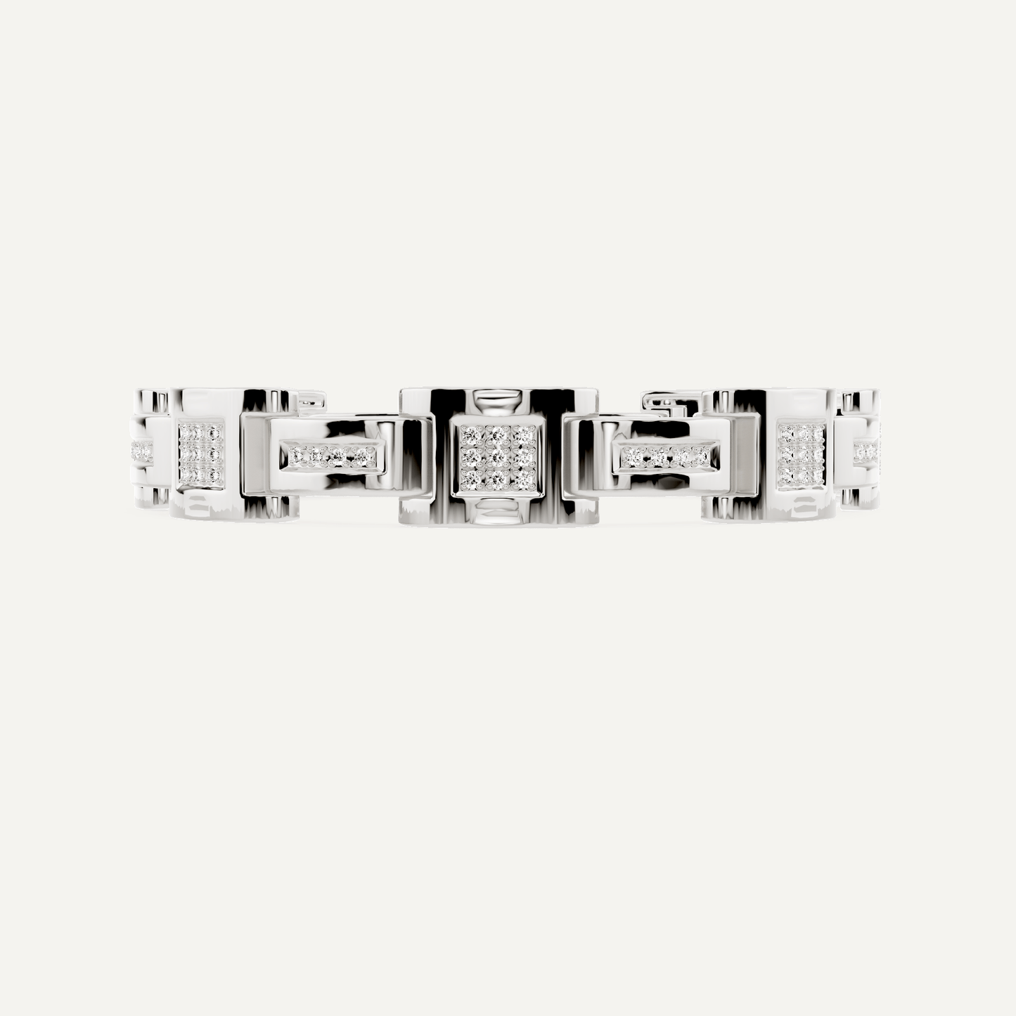 1 1/7 ctw Round Diamond Railroad Station Fashion Bracelet - Lotus Diamond