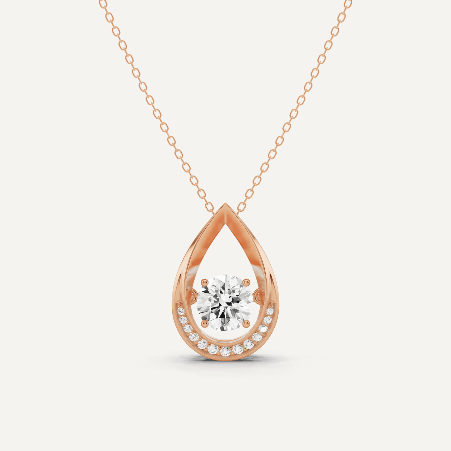 1 5/8 ctw Round Dancing Diamond Fashion Pendant - Lotus Diamond
