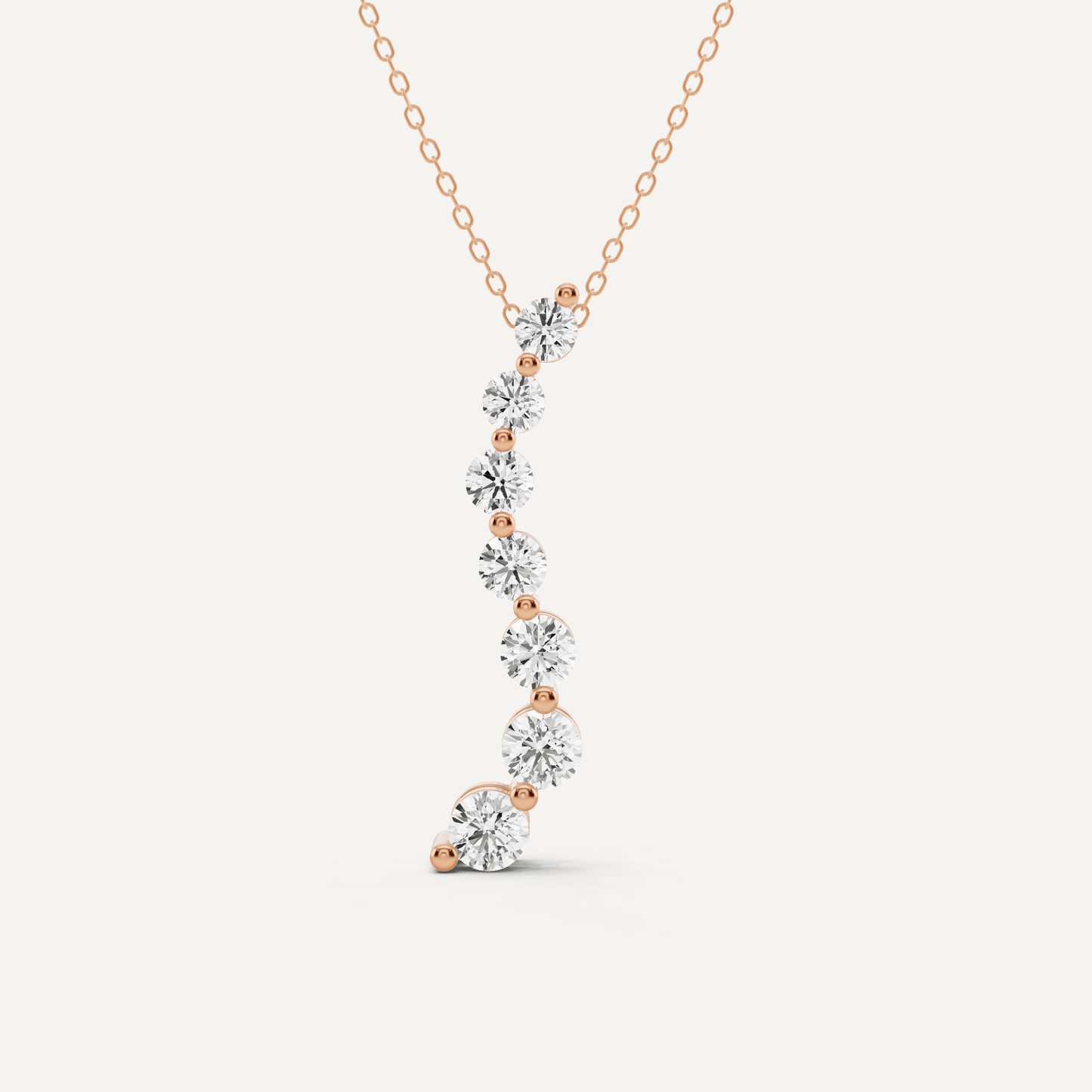 1 5/8 ctw Round Diamond Curved Floating Fashion Pendant - Lotus Diamond