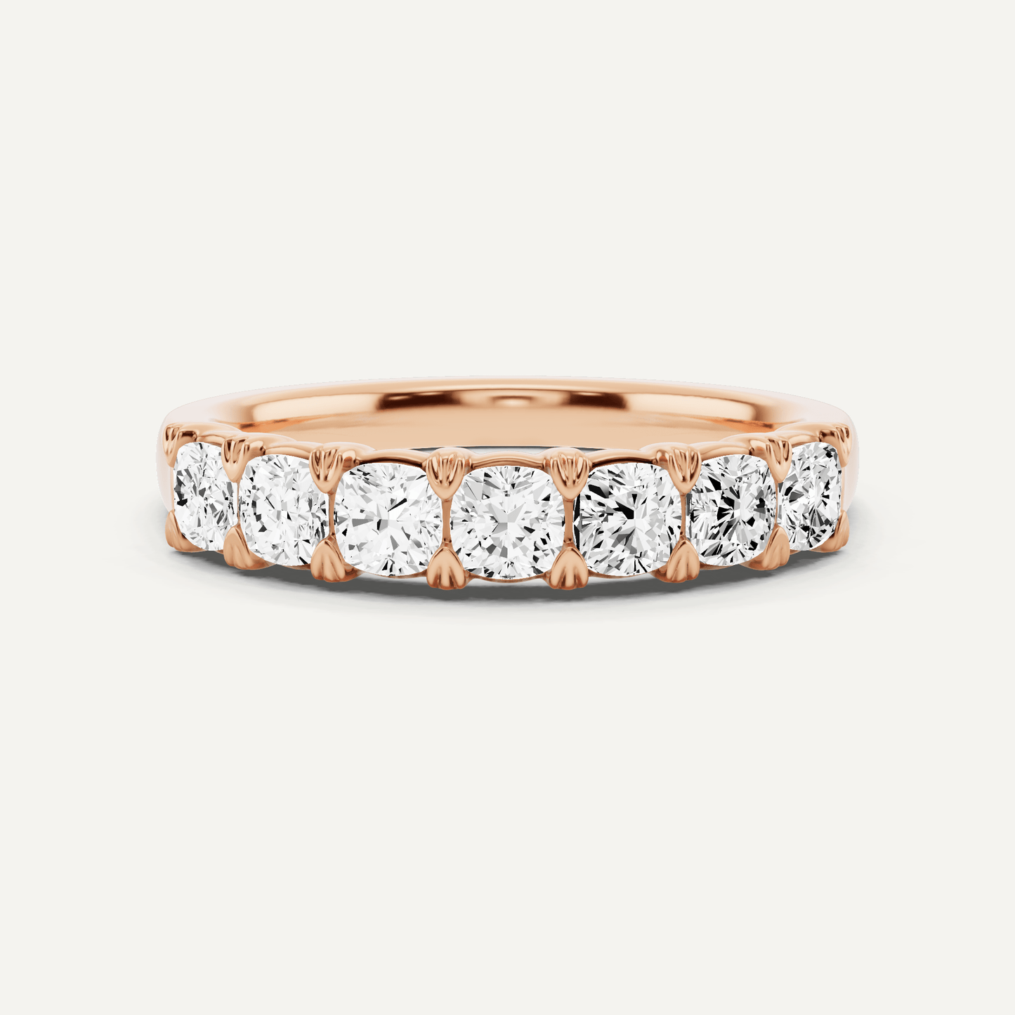 1 ctw Cushion Diamond Seven Stone Anniversary Band - Lotus Diamond