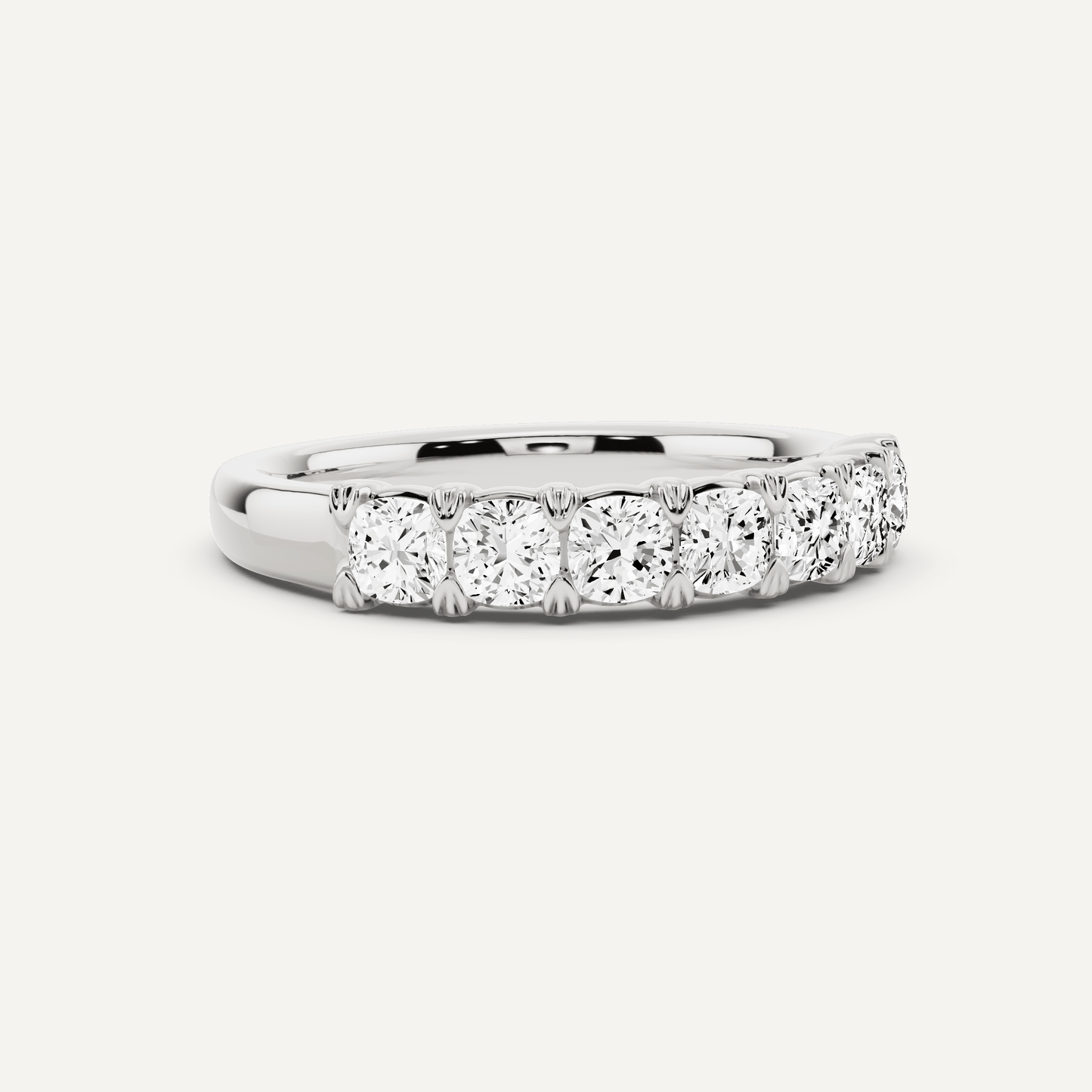 1 ctw Cushion Diamond Seven Stone Anniversary Band - Lotus Diamond