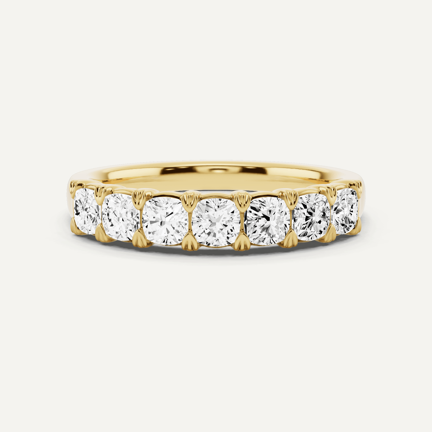 1 ctw Cushion Diamond Seven Stone Anniversary Band - Lotus Diamond