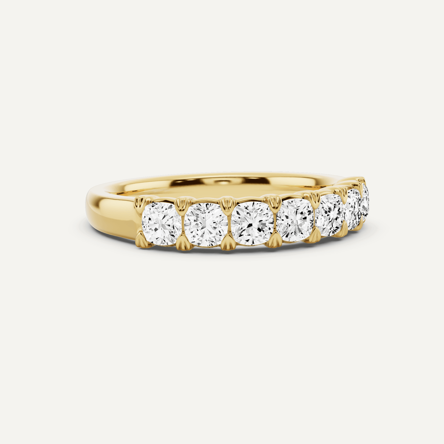 1 ctw Cushion Diamond Seven Stone Anniversary Band - Lotus Diamond