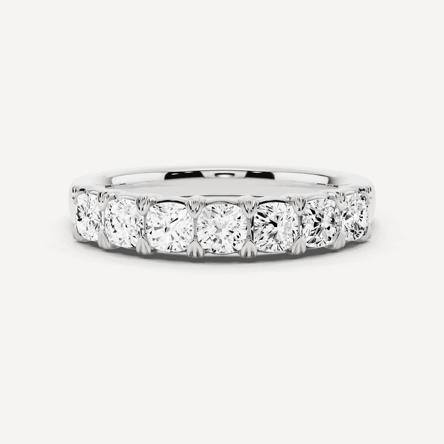 1 ctw Cushion Diamond Seven Stone Anniversary Band - Lotus Diamond