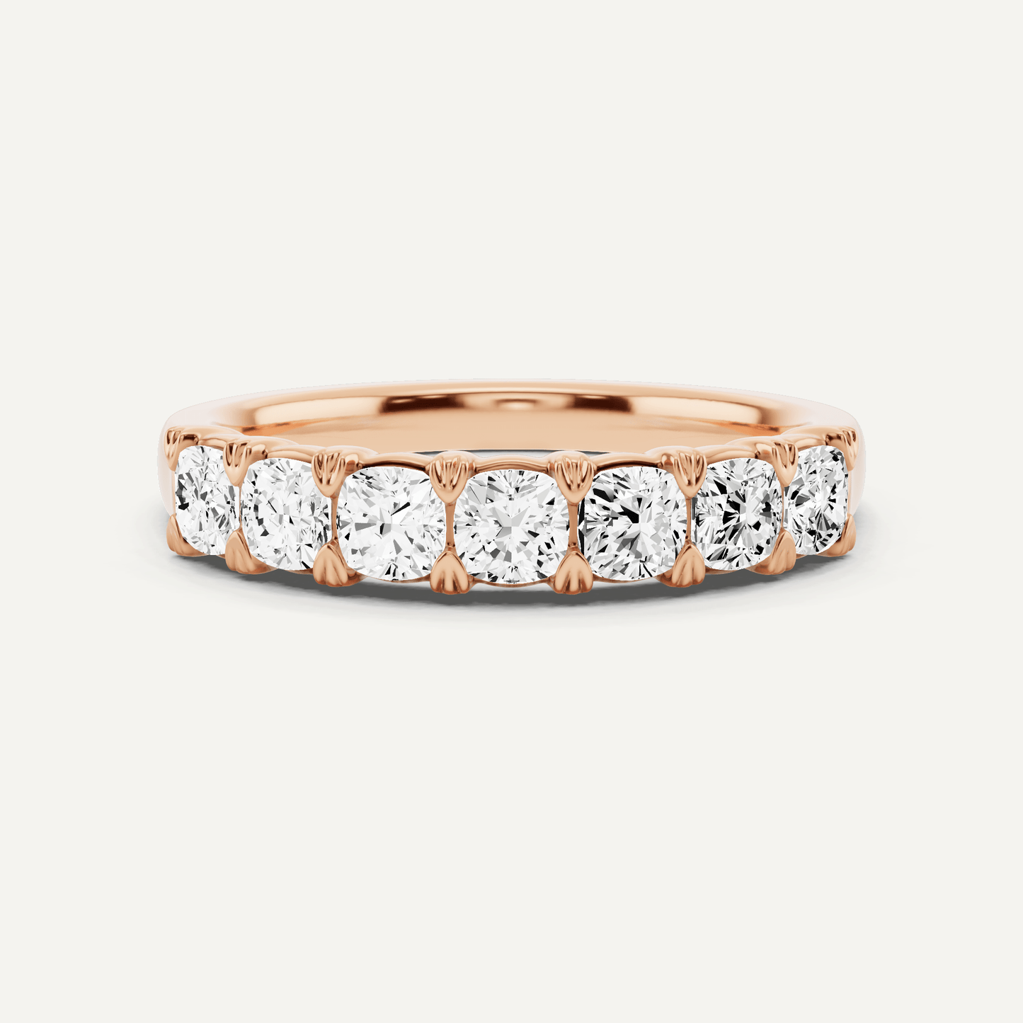 1 ctw Cushion Diamond Seven Stone Anniversary Band - Lotus Diamond