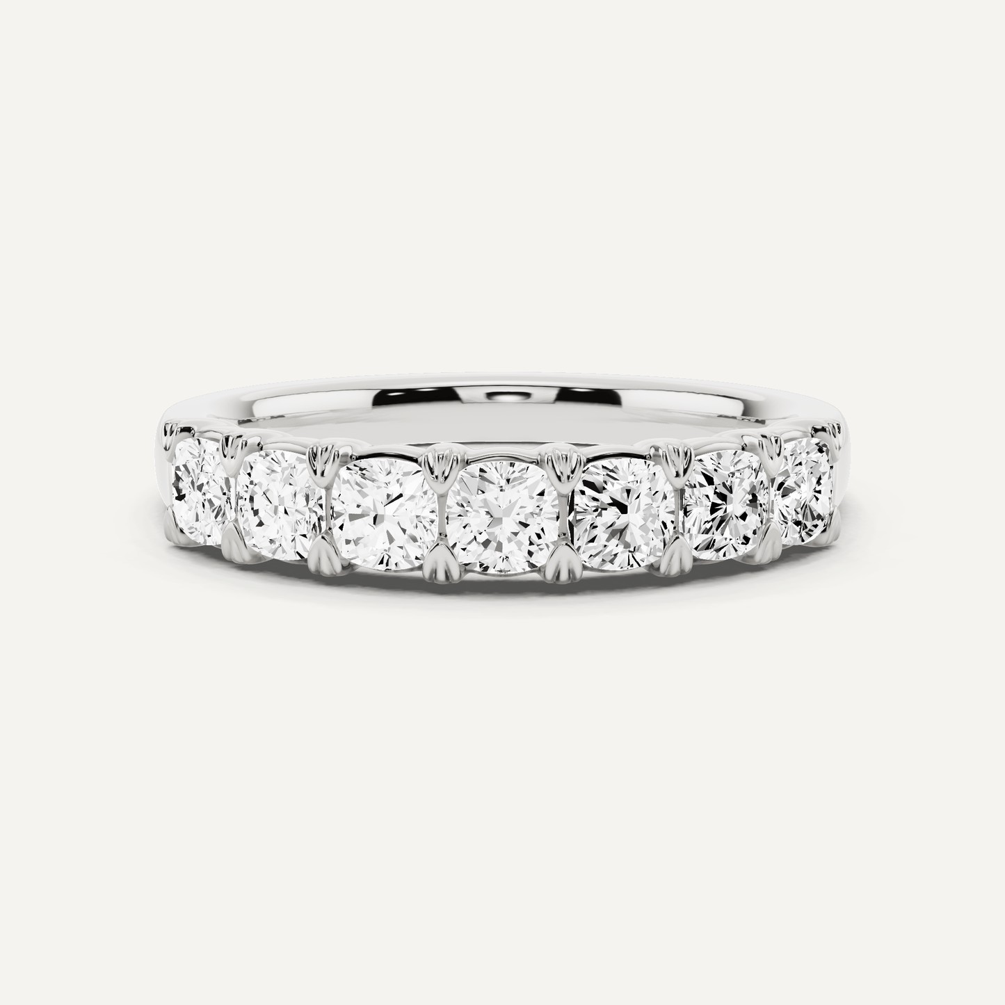 1 ctw Cushion Diamond Seven Stone Anniversary Band - Lotus Diamond
