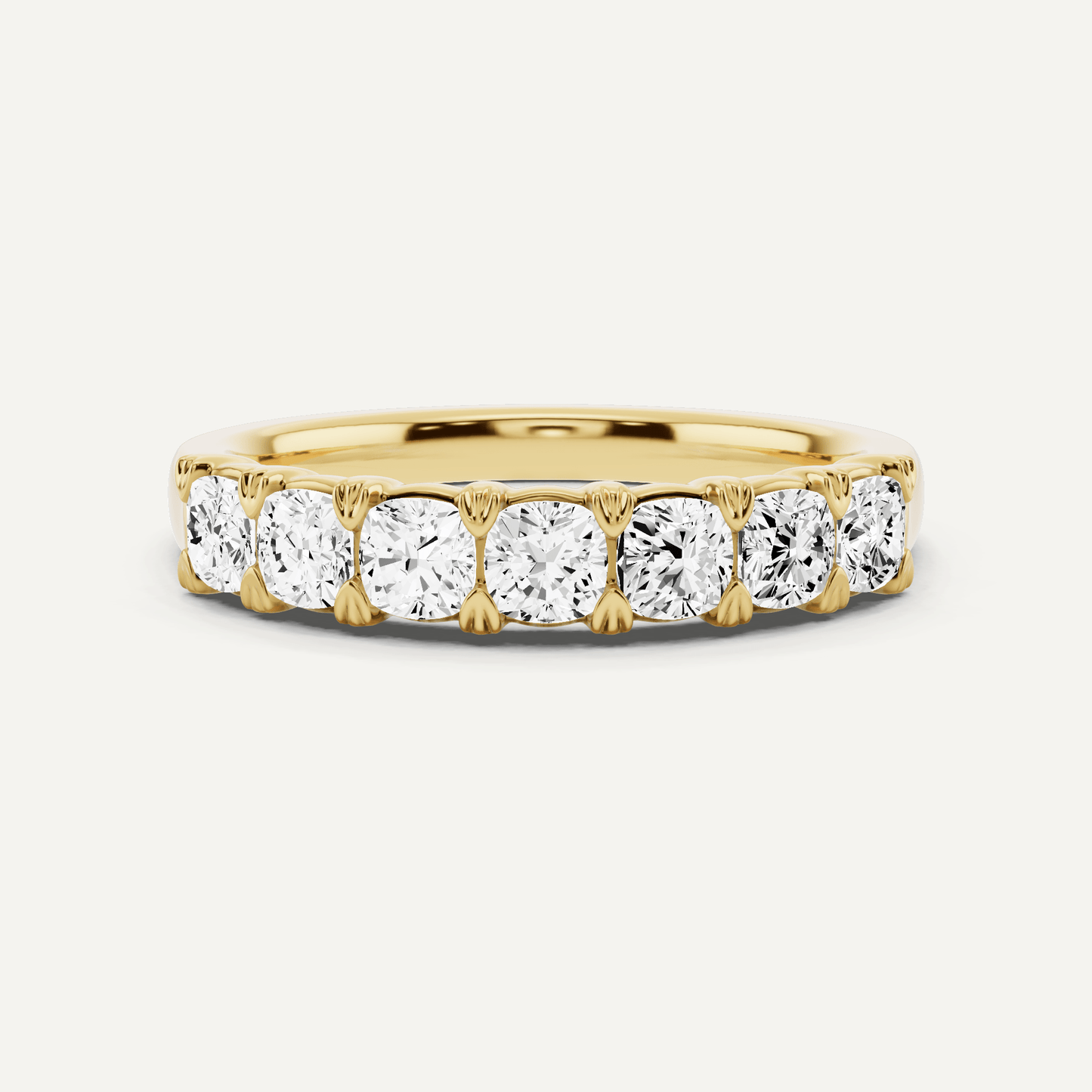 1 ctw Cushion Diamond Seven Stone Anniversary Band - Lotus Diamond