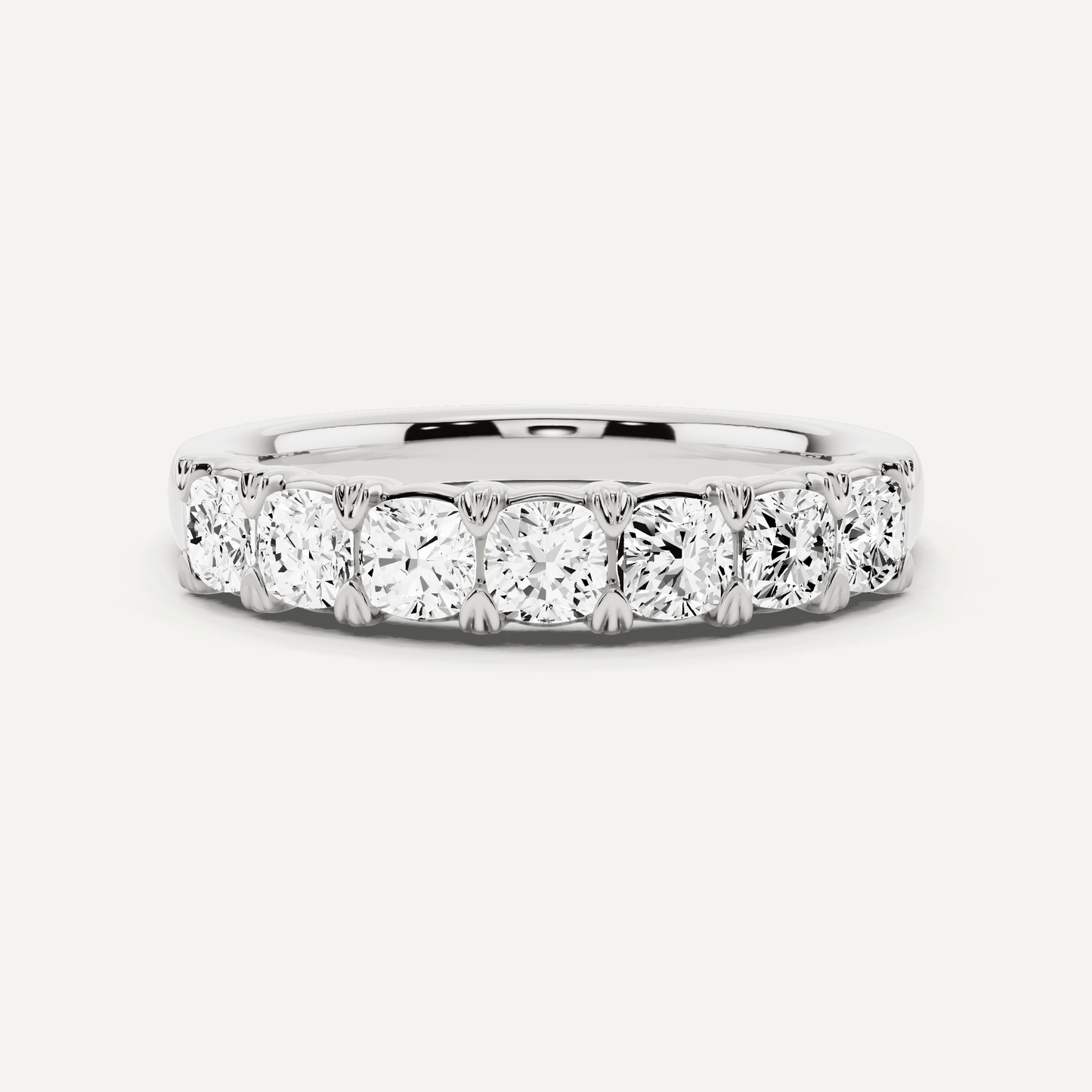 1 ctw Cushion Diamond Seven Stone Anniversary Band - Lotus Diamond