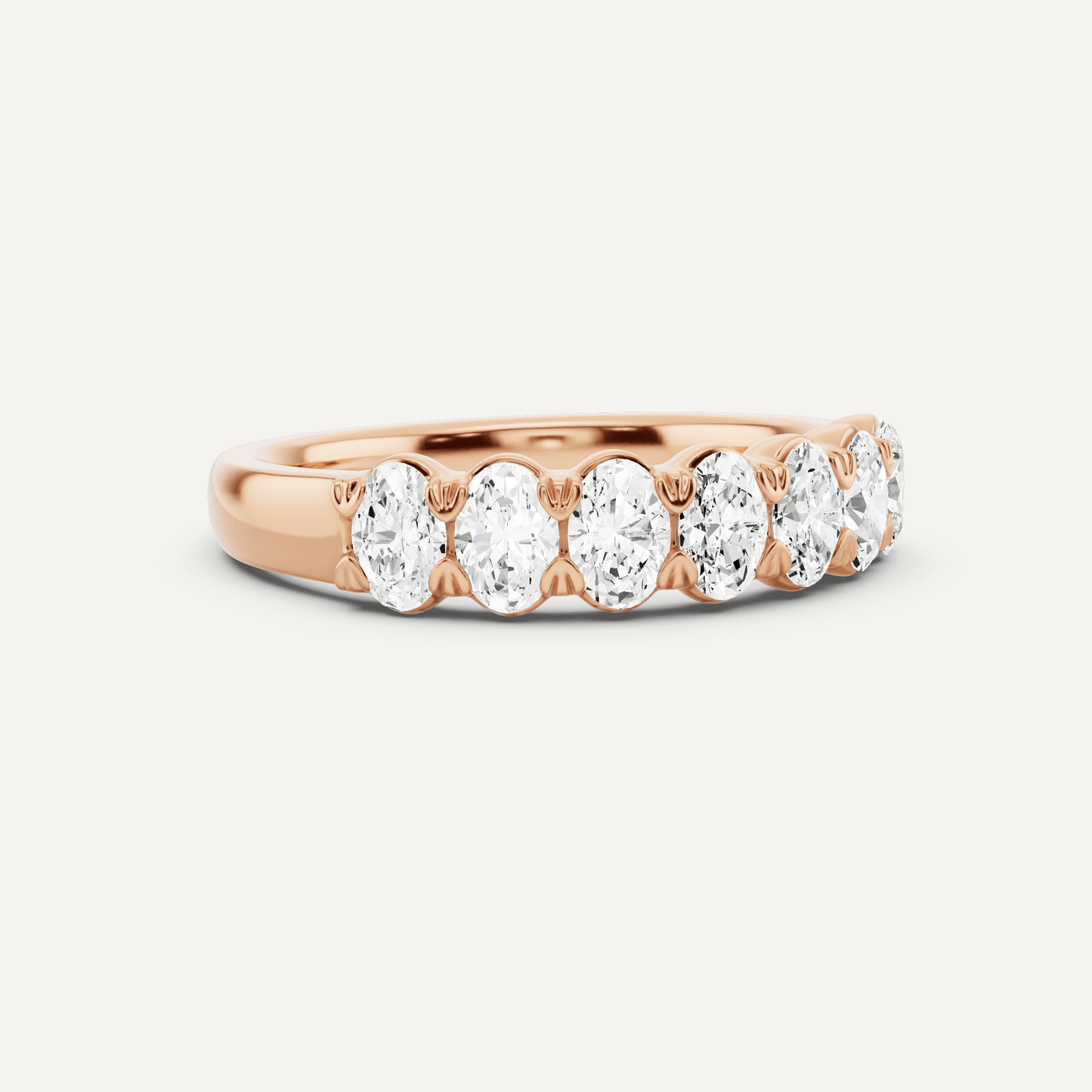 1 ctw Oval Diamond Seven Stone Anniversary Band - Lotus Diamond