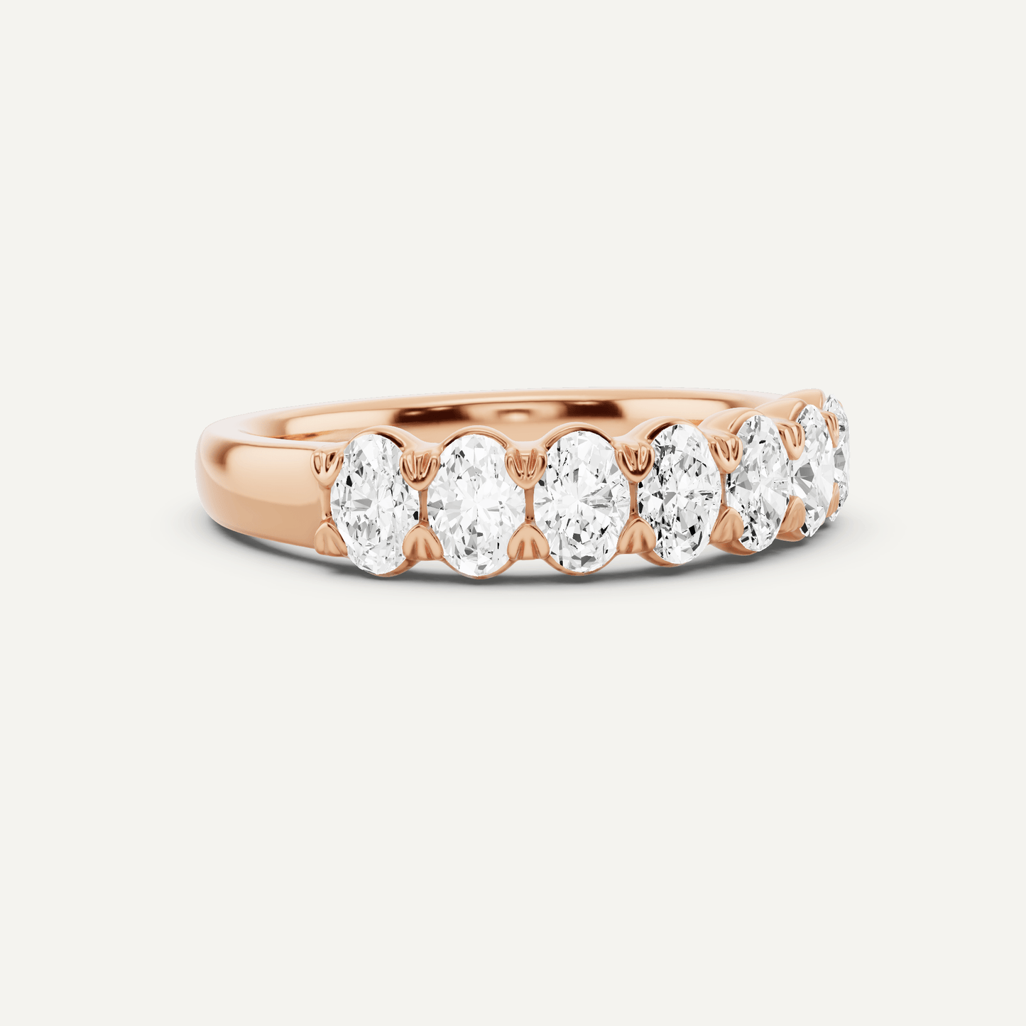 1 ctw Oval Diamond Seven Stone Anniversary Band - Lotus Diamond