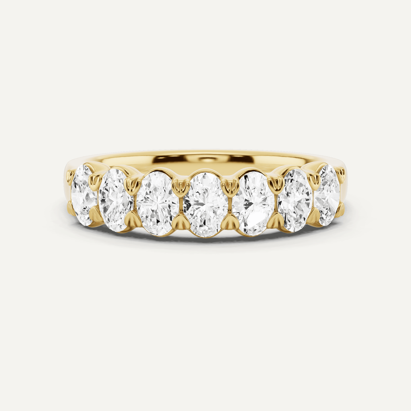 1 ctw Oval Diamond Seven Stone Anniversary Band - Lotus Diamond