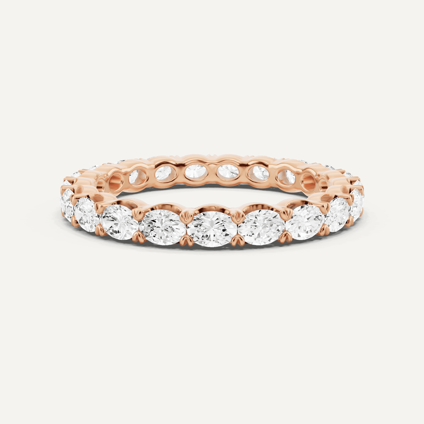 1 ctw Oval Lab Grown Diamond East - West Eternity Band - Lotus Diamond