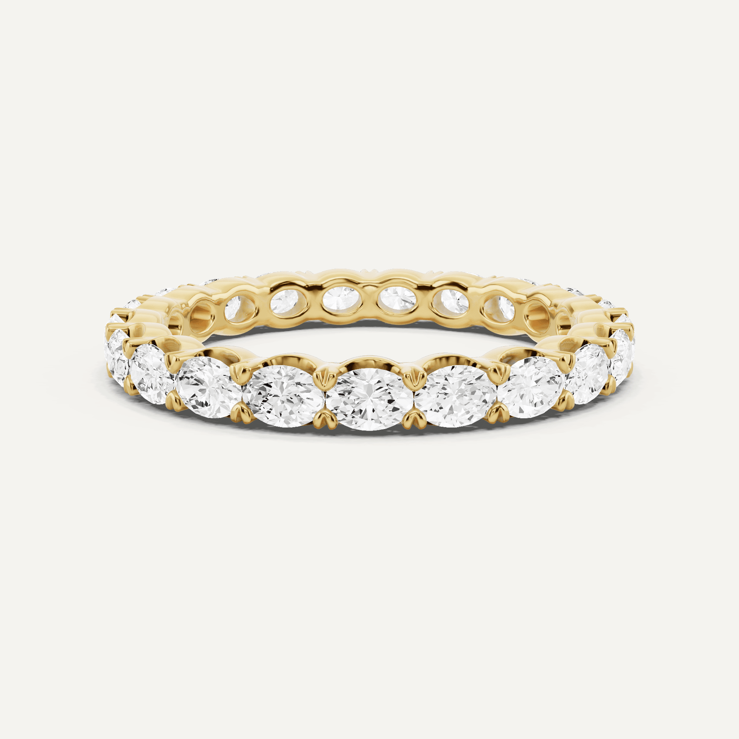 1 ctw Oval Lab Grown Diamond East - West Eternity Band - Lotus Diamond