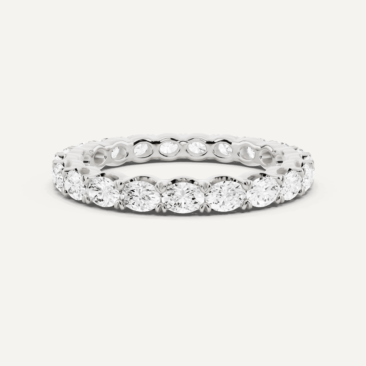 1 ctw Oval Lab Grown Diamond East - West Eternity Band - Lotus Diamond