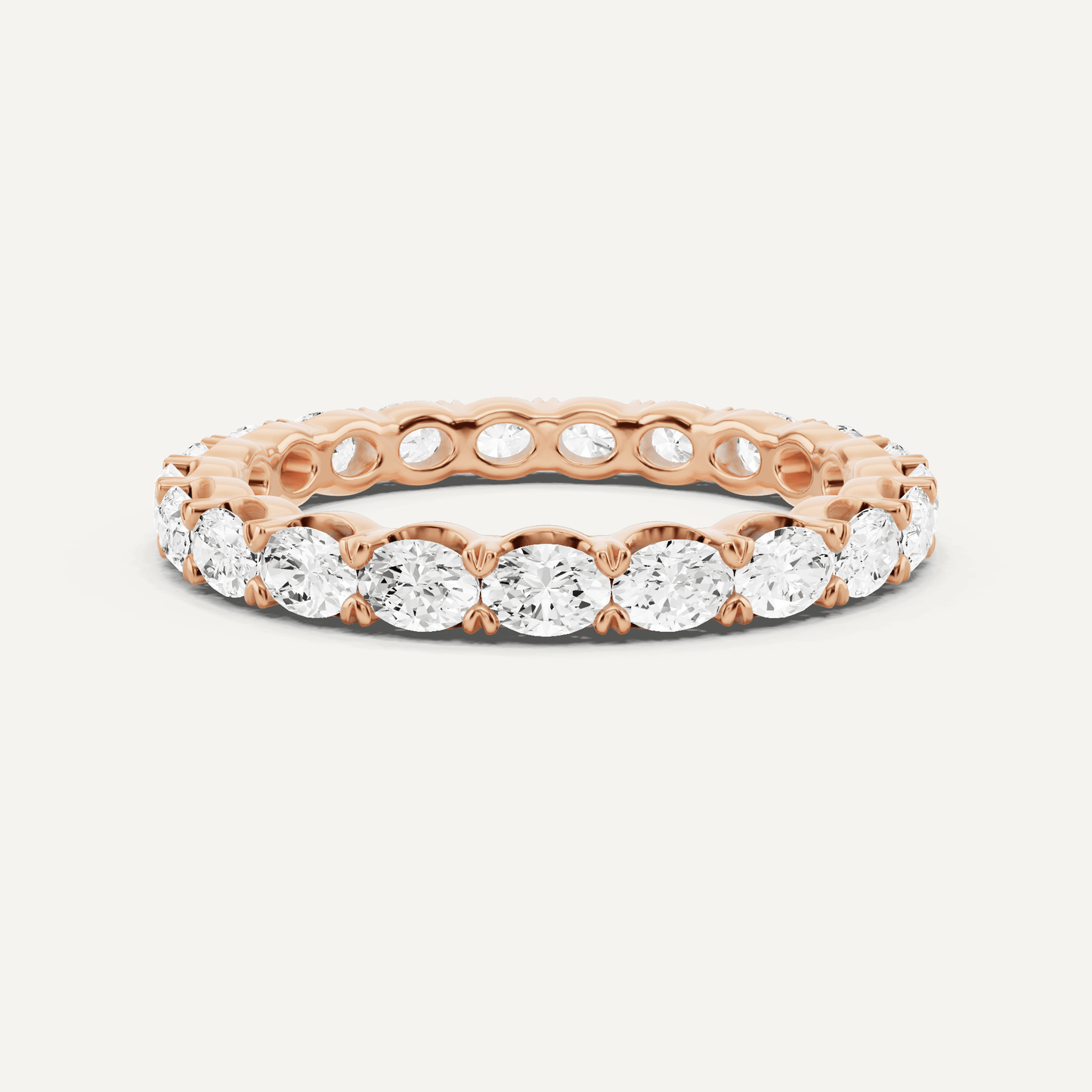 1 ctw Oval Lab Grown Diamond East - West Eternity Band - Lotus Diamond
