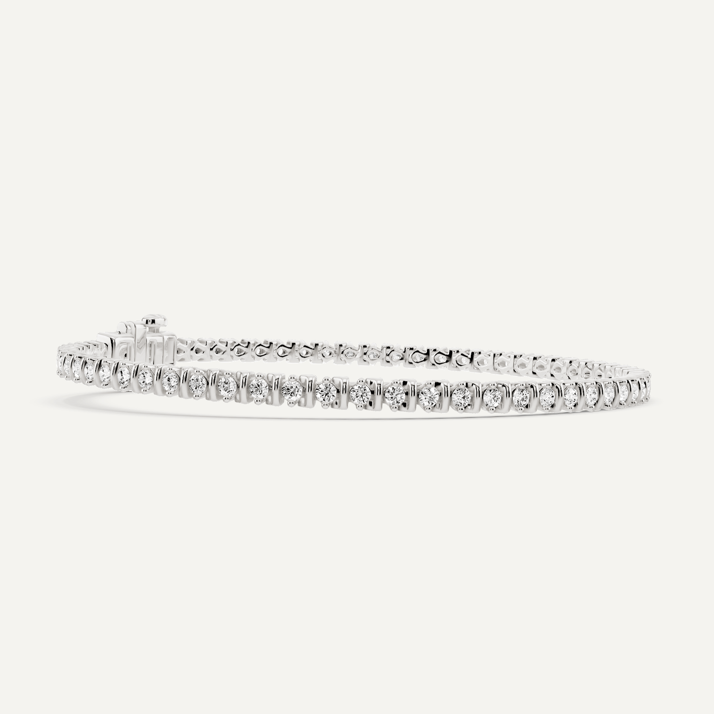 1 ctw Round Diamond Alternating Bar Fashion Bracelet - Lotus Diamond