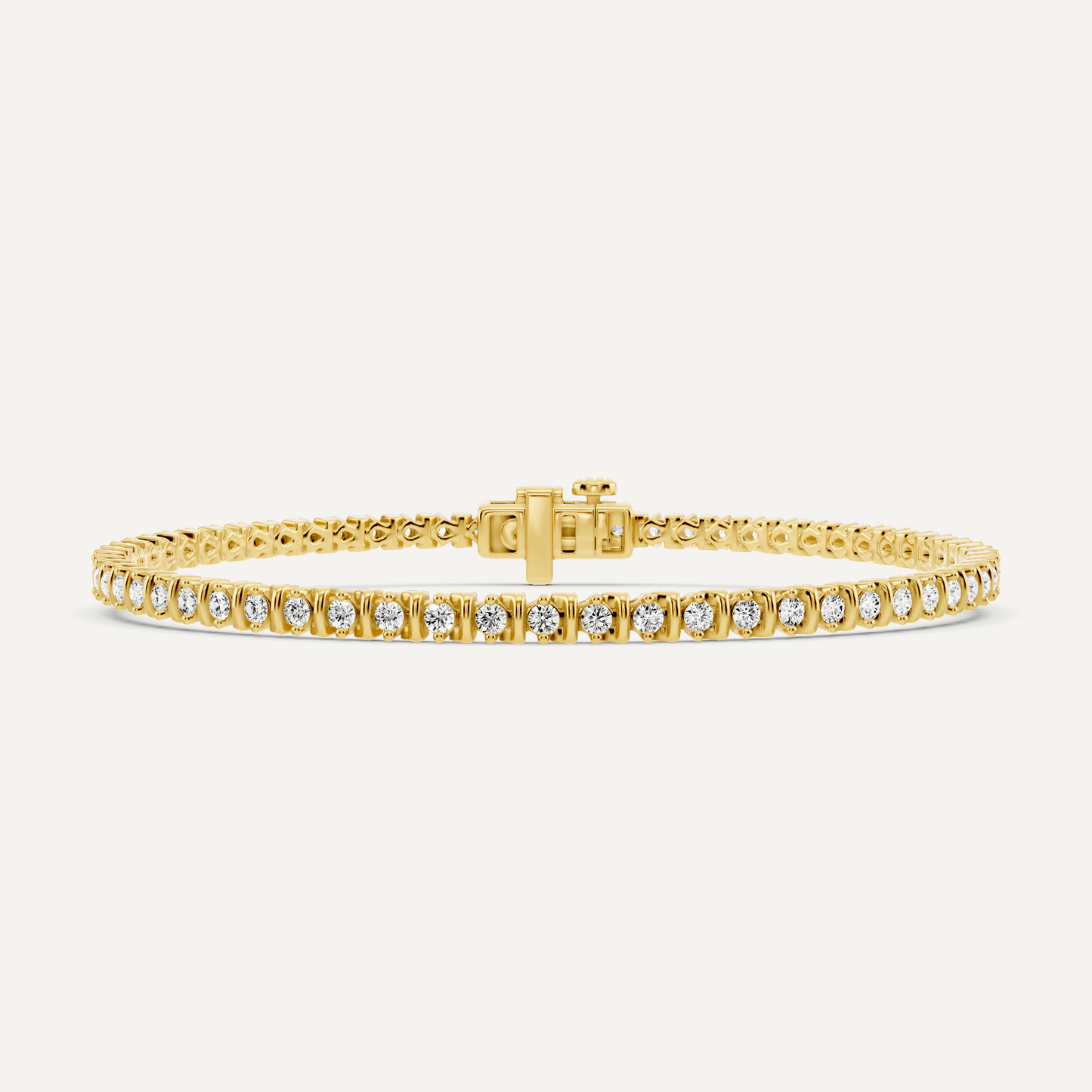 1 ctw Round Diamond Alternating Bar Fashion Bracelet - Lotus Diamond