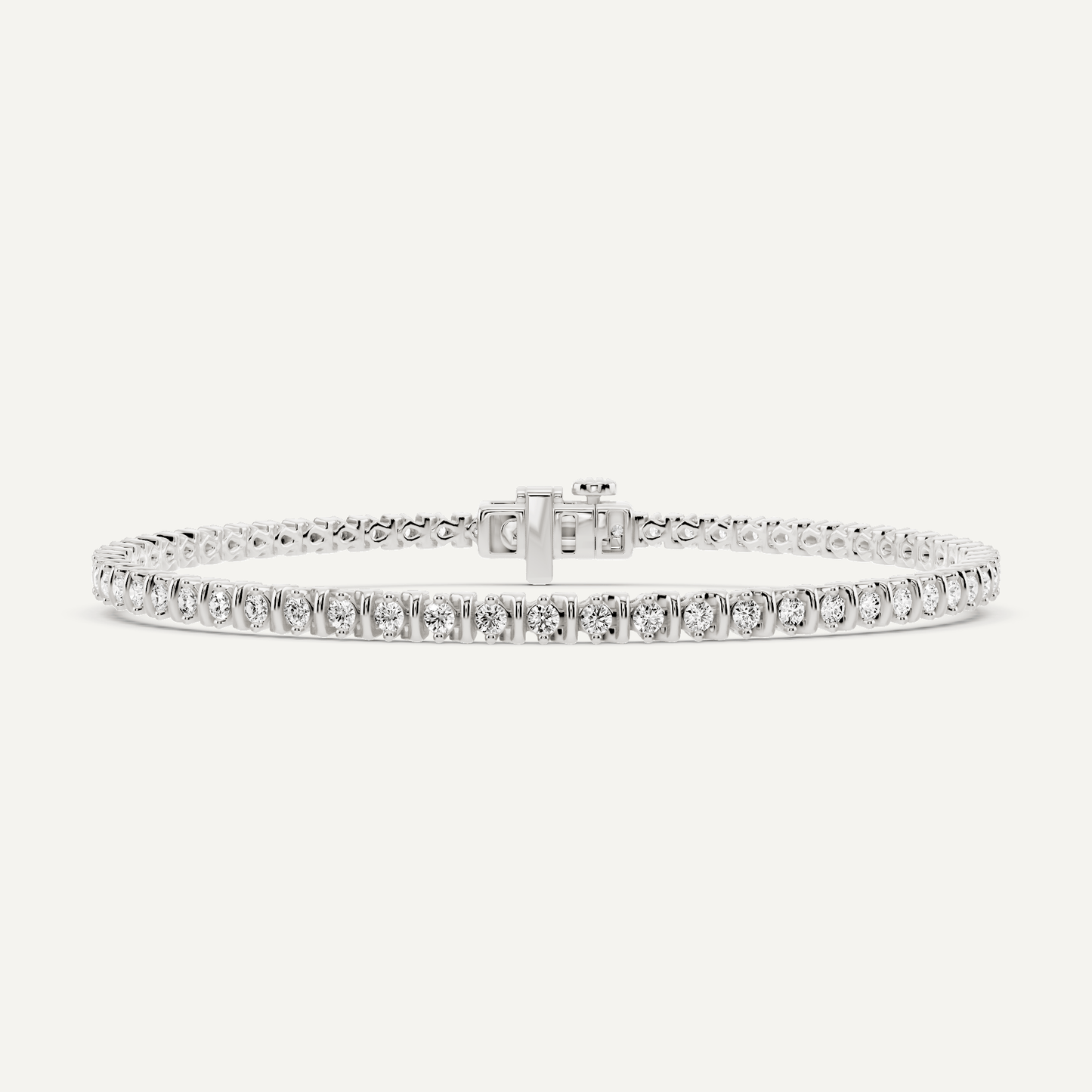 1 ctw Round Diamond Alternating Bar Fashion Bracelet - Lotus Diamond