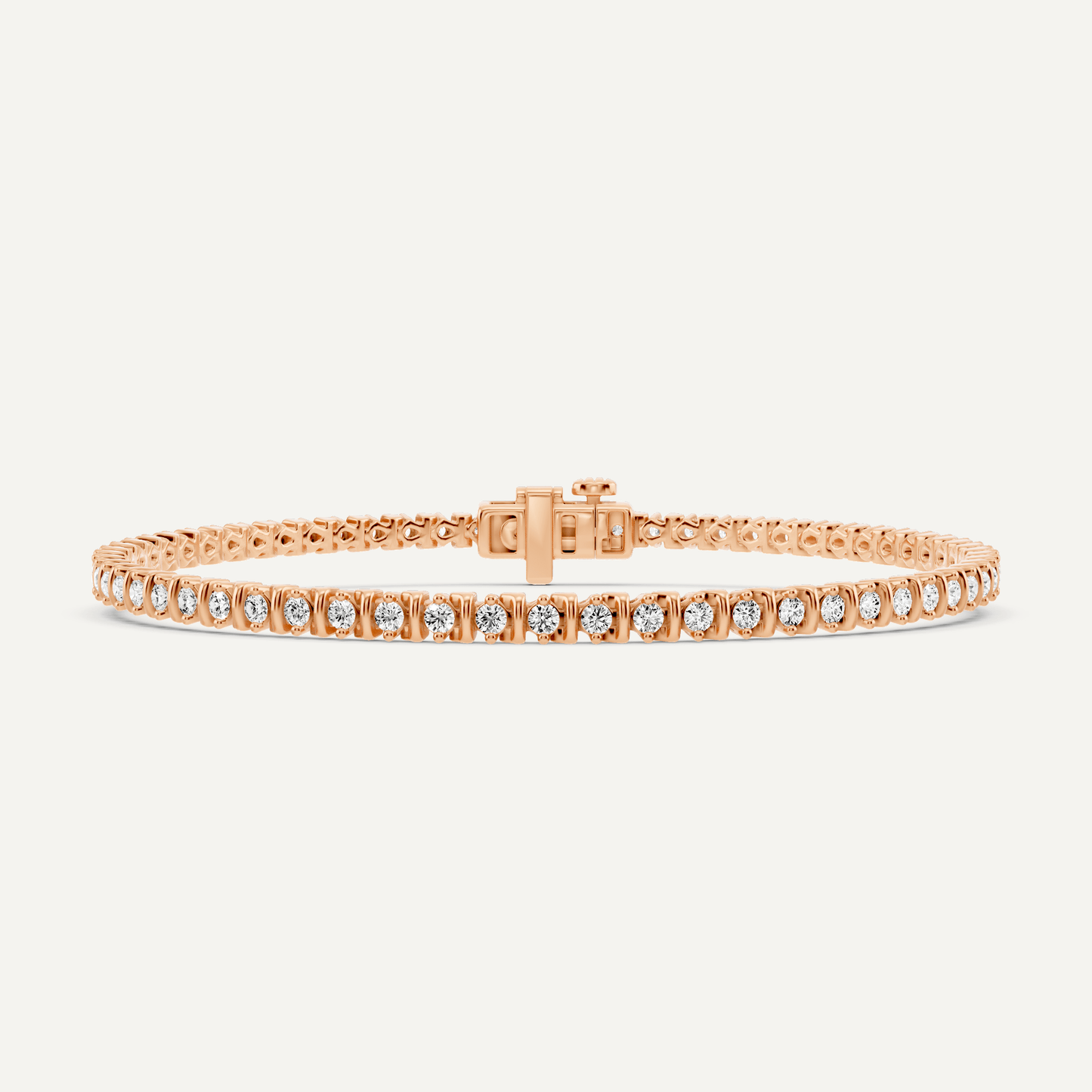 1 ctw Round Diamond Alternating Bar Fashion Bracelet - Lotus Diamond