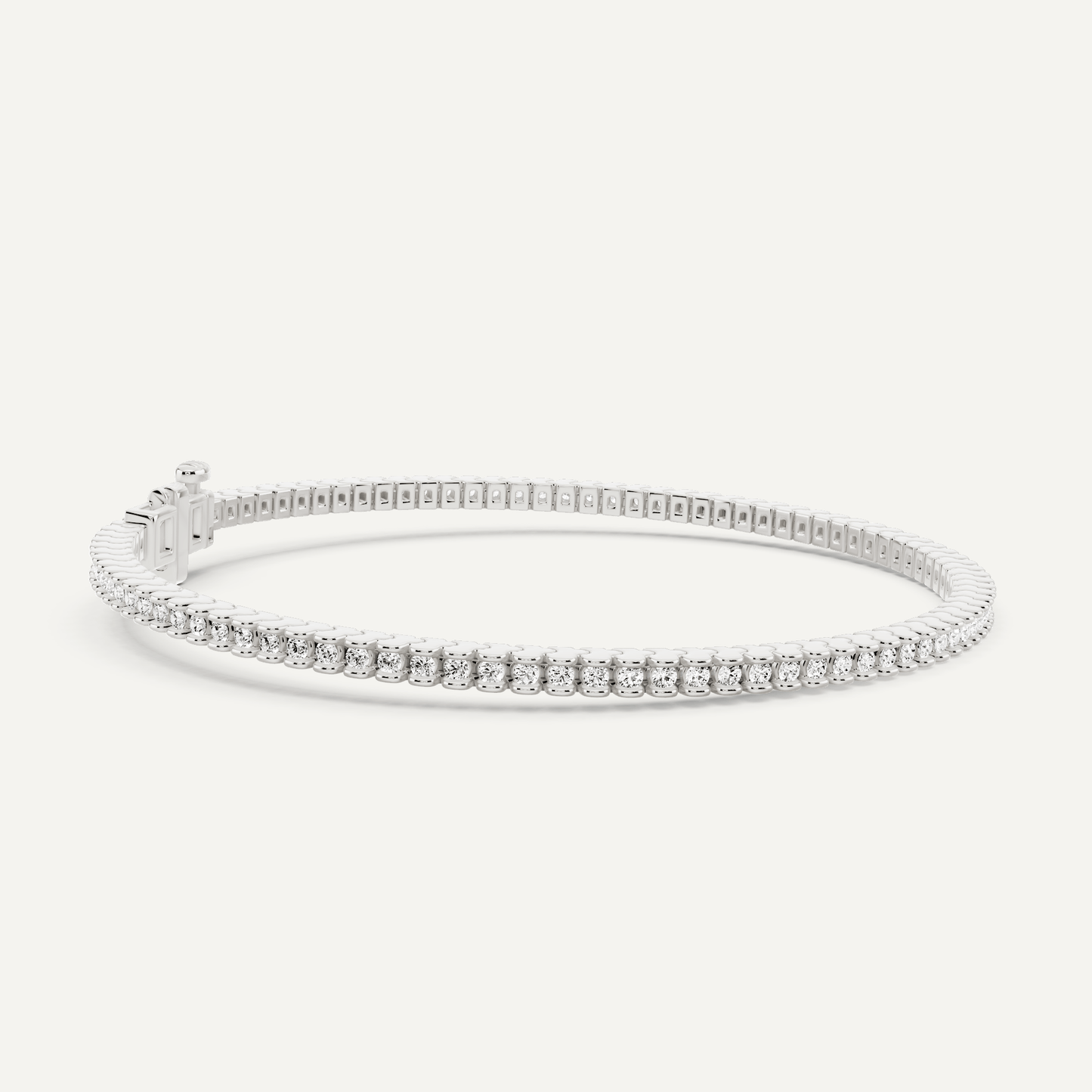 1 ctw Round Diamond Channel Set Tennis Bracelet - Lotus Diamond