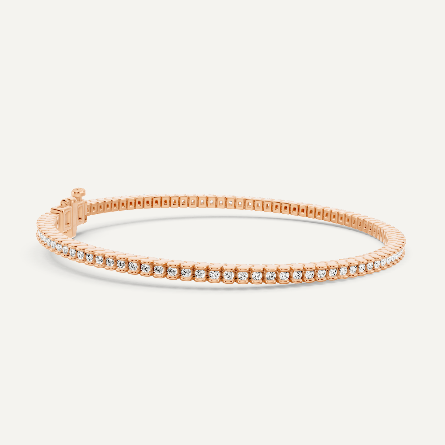 1 ctw Round Diamond Channel Set Tennis Bracelet - Lotus Diamond